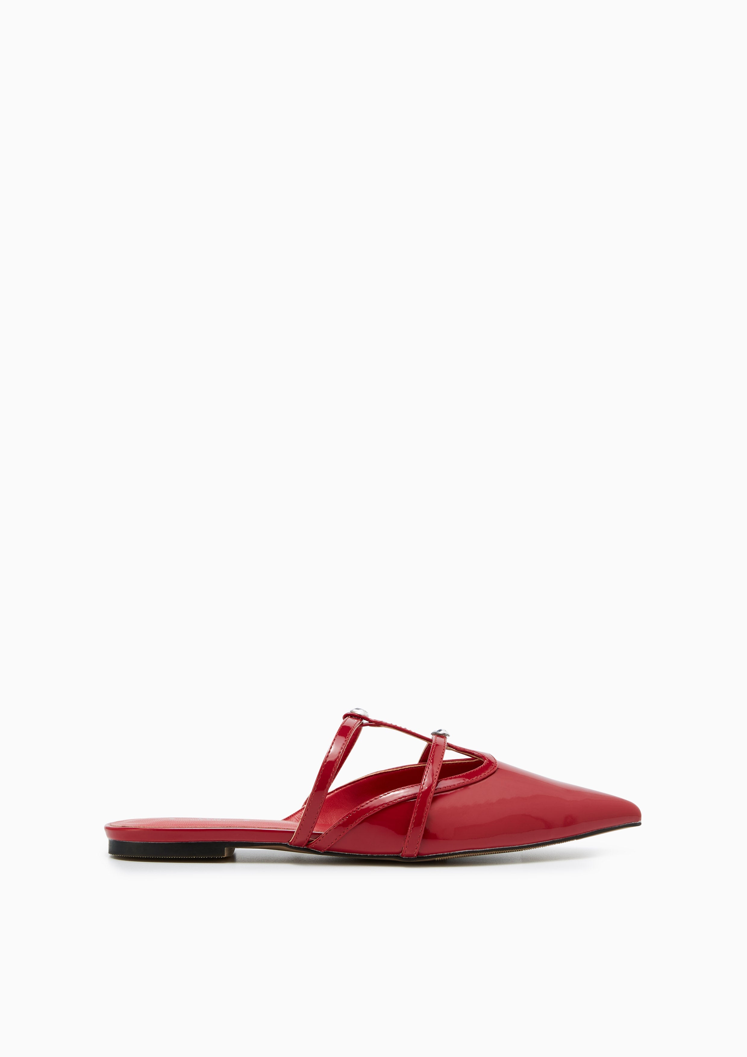 Semika Patent Sandals Red