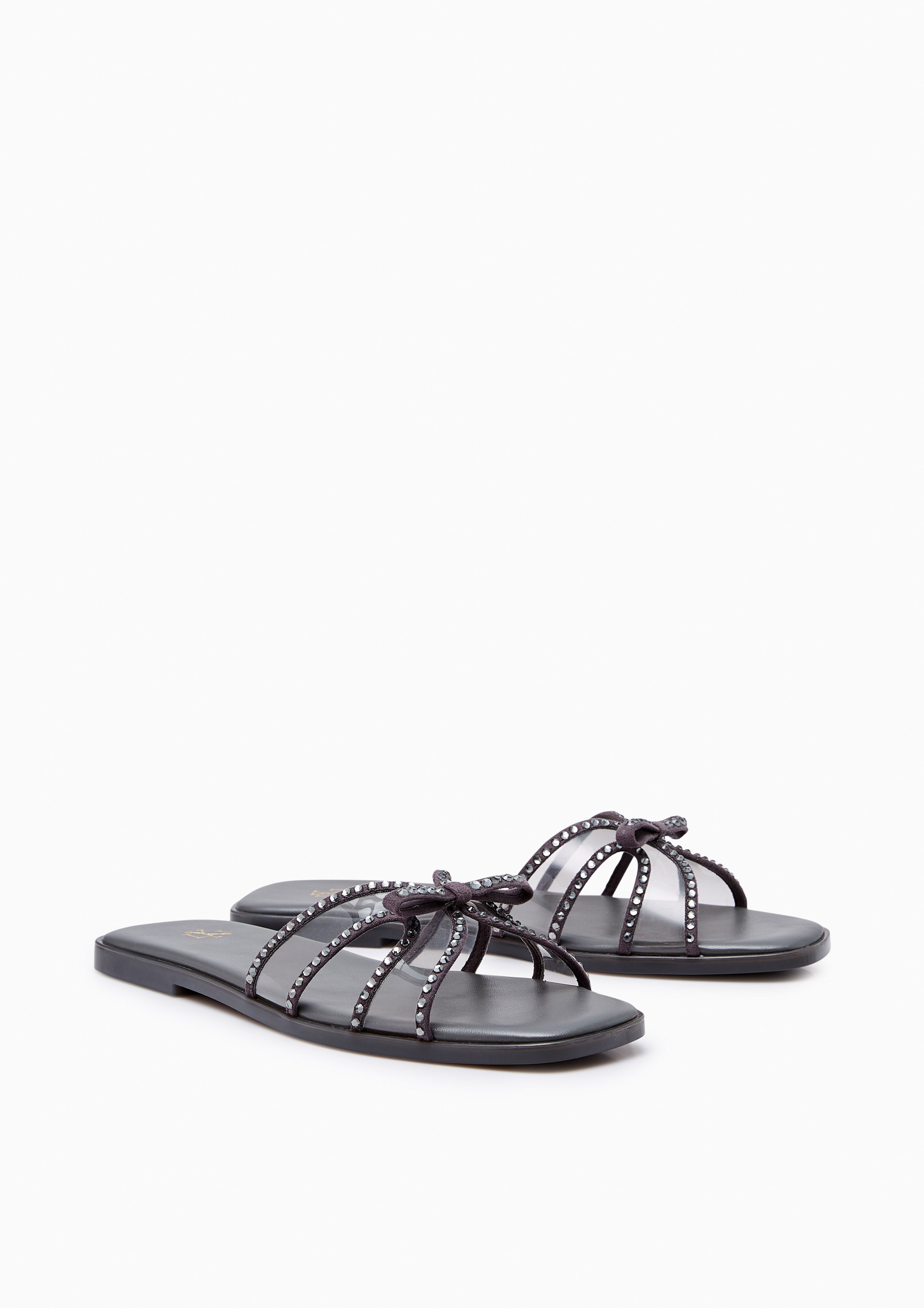 Spencer Flat Sandals Dark Grey