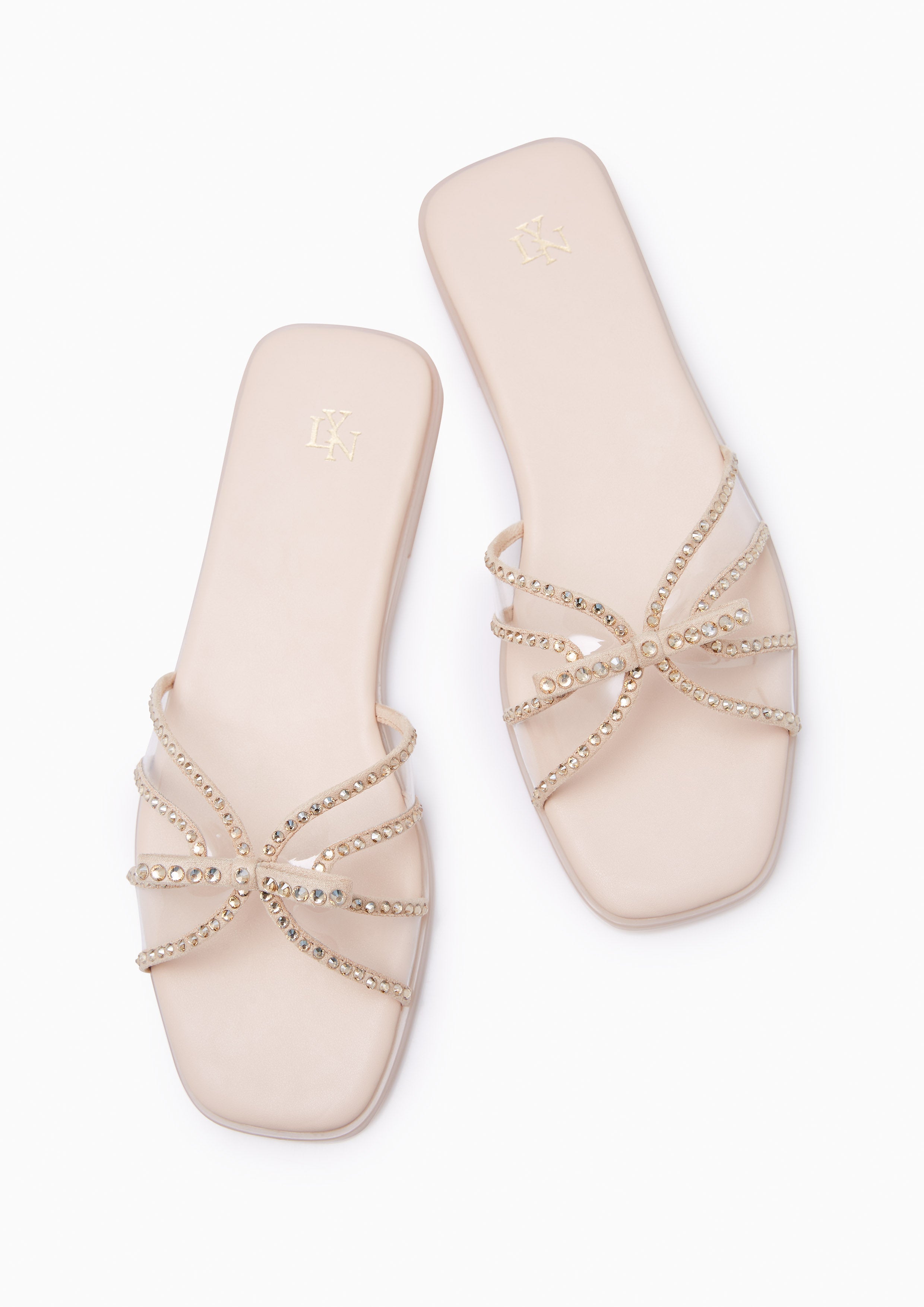 Spencer Flat Sandals Ivory