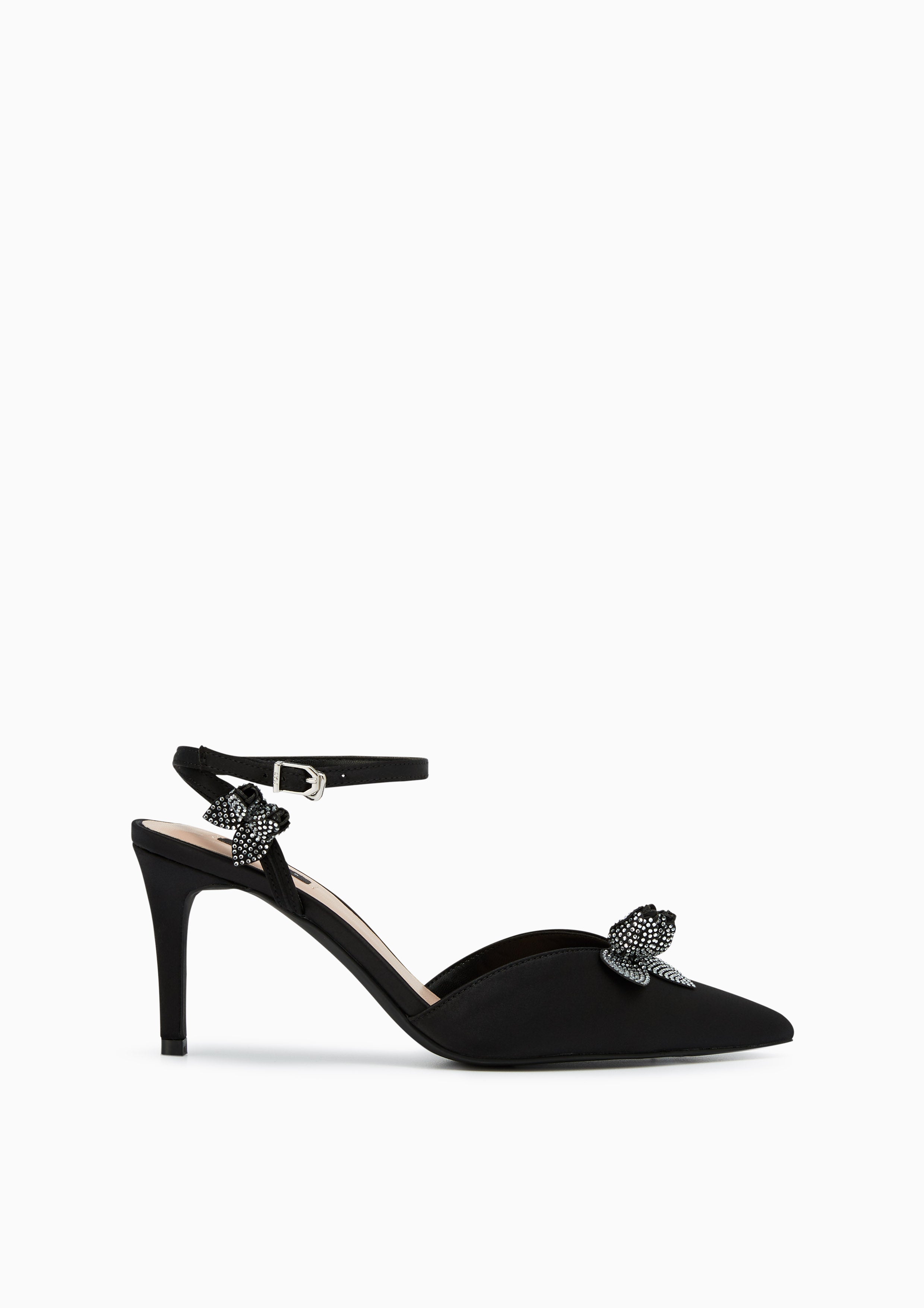 Party Rose Pumps Black