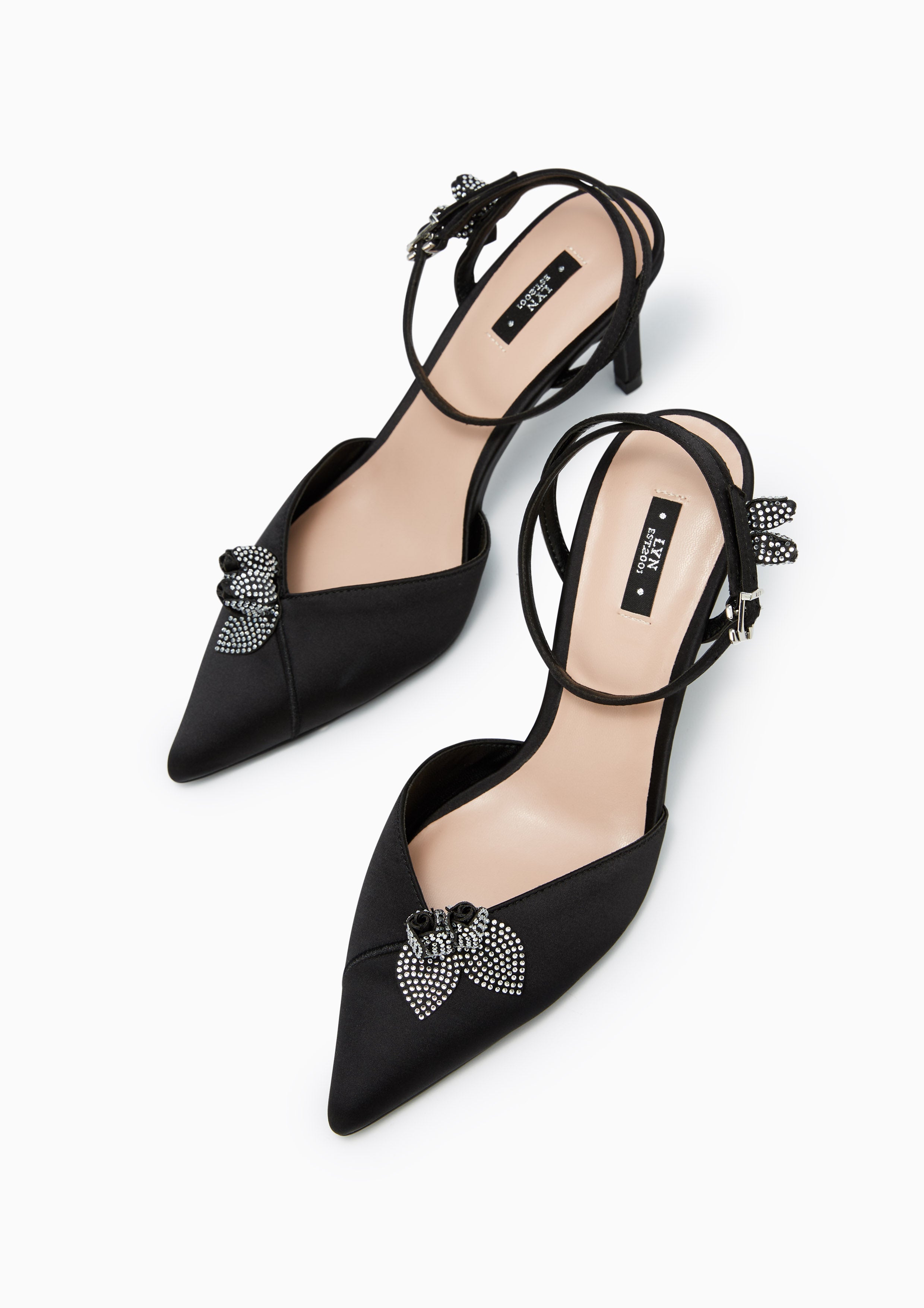 Party Rose Pumps Black