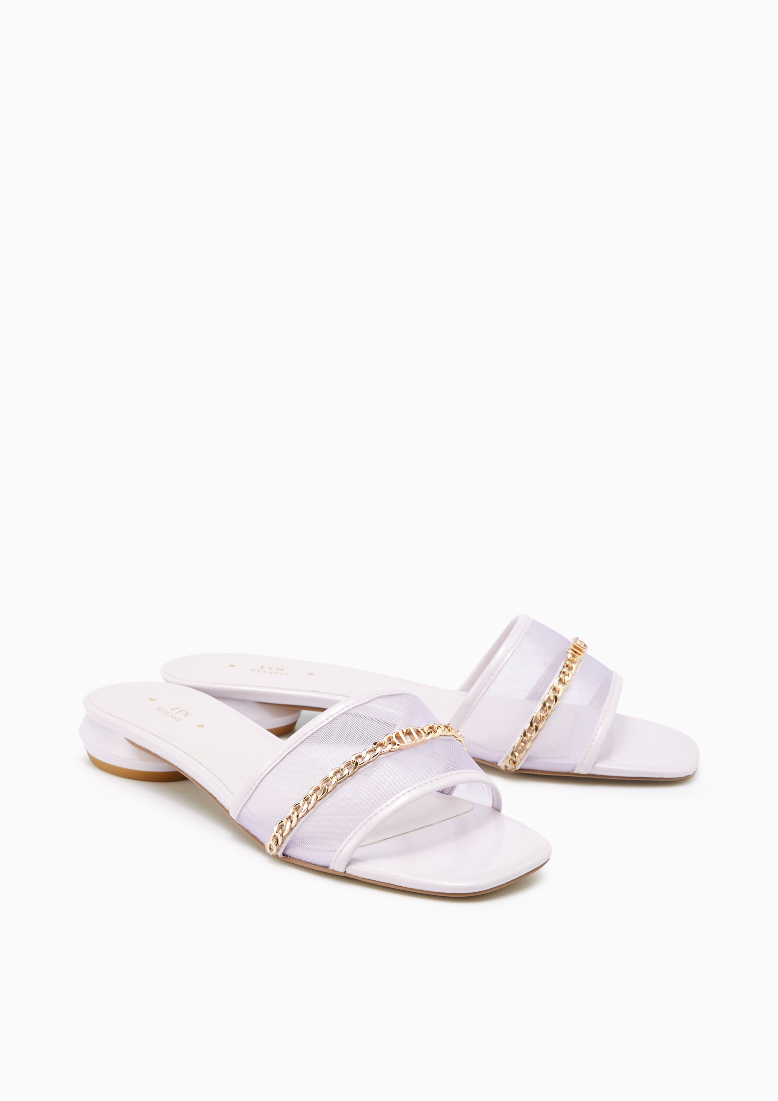 Angle Flat Sandals Purple