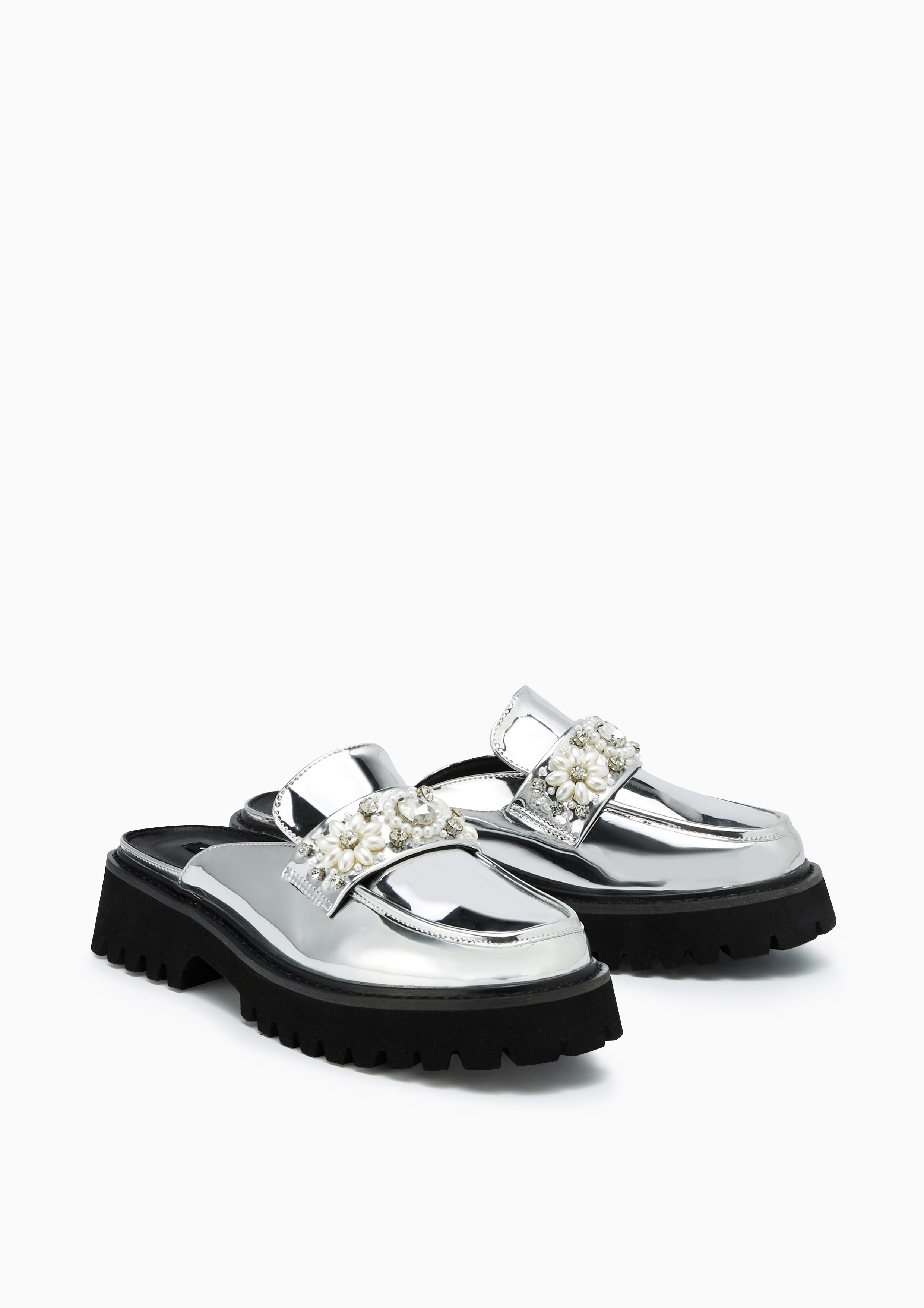 Lewis Platform Sandals Silver