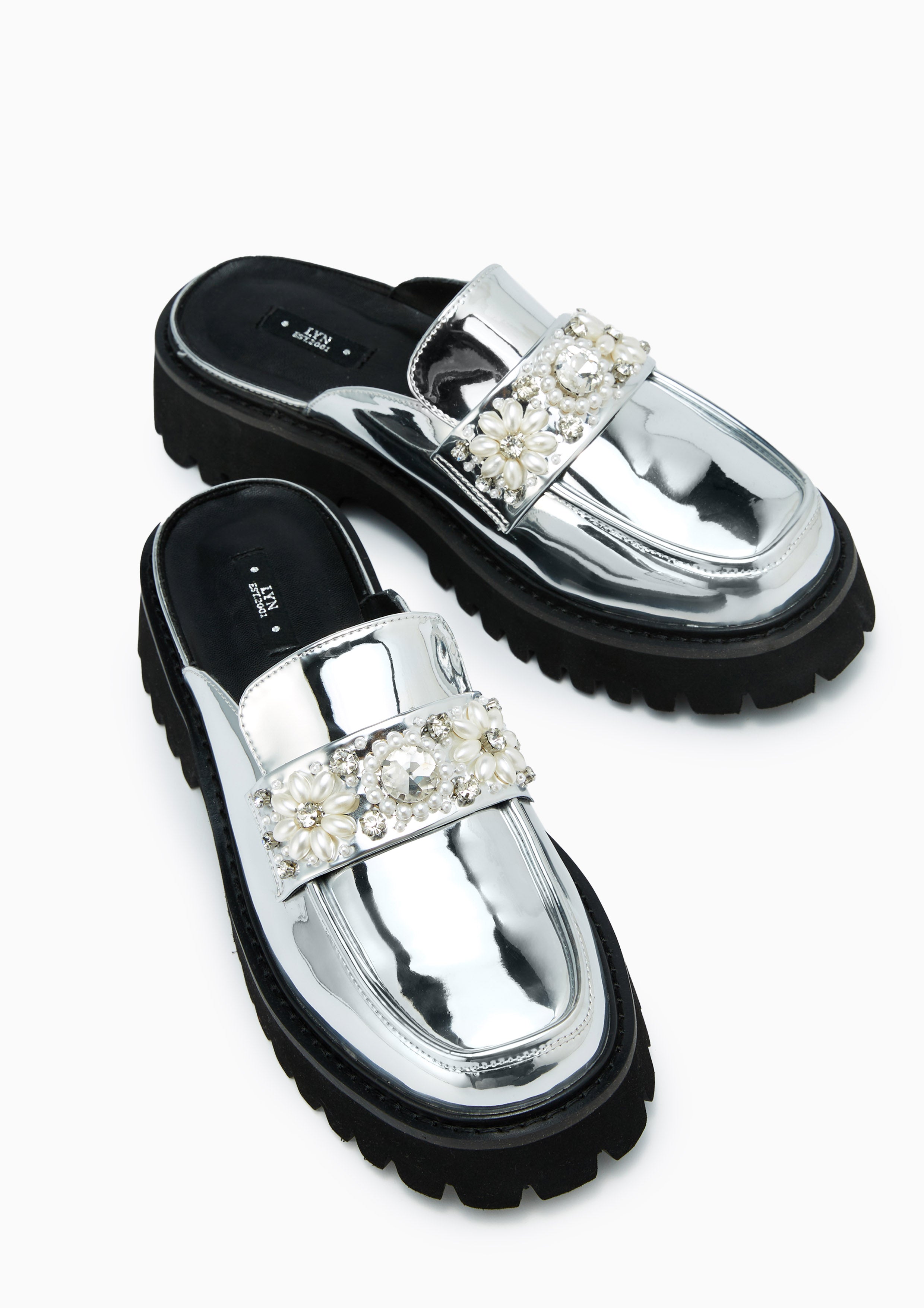 Lewis Platform Sandals Silver