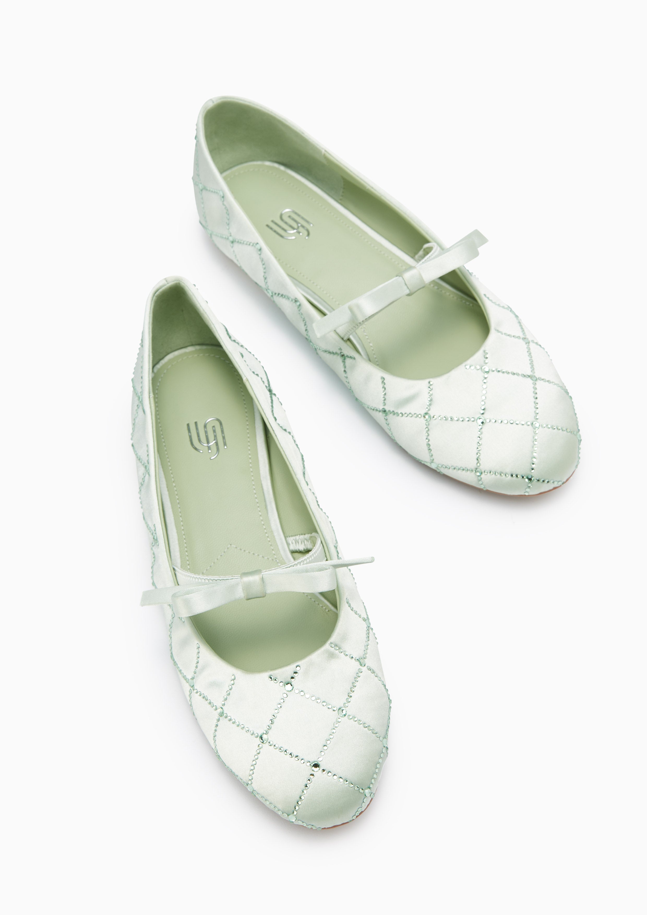 Komi Ballet Infinite Flat Ballerinas Light Green