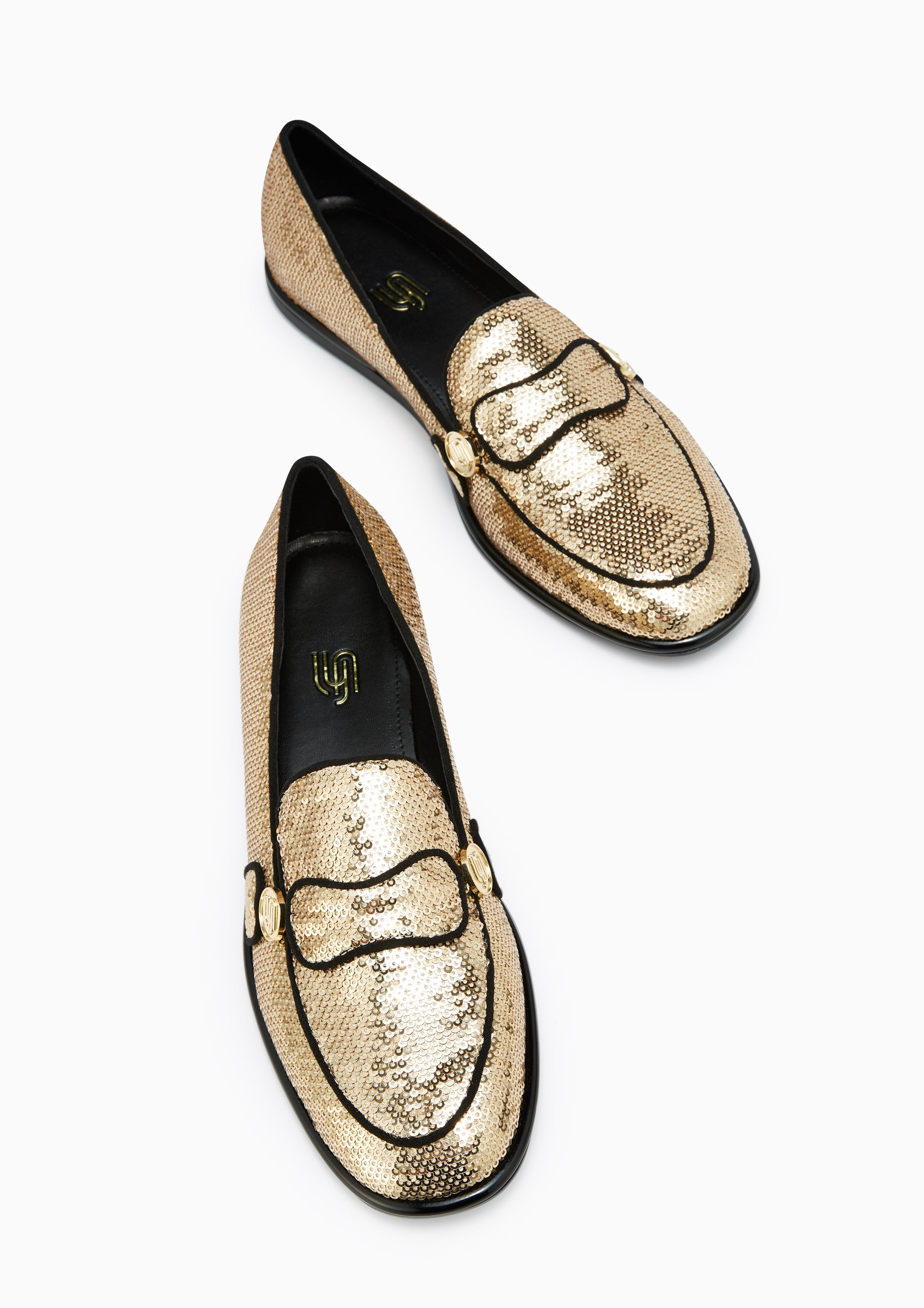 Gala Sequin Infinite Loafer Gold