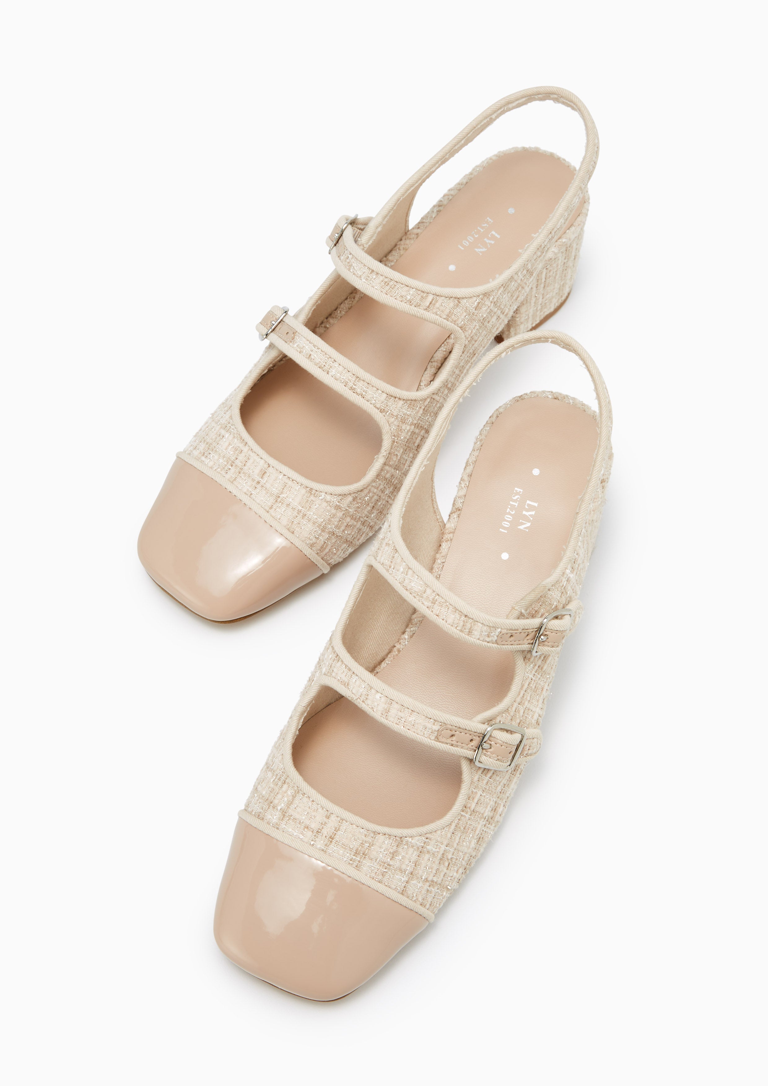 Connor Heel Slingbacks Beige