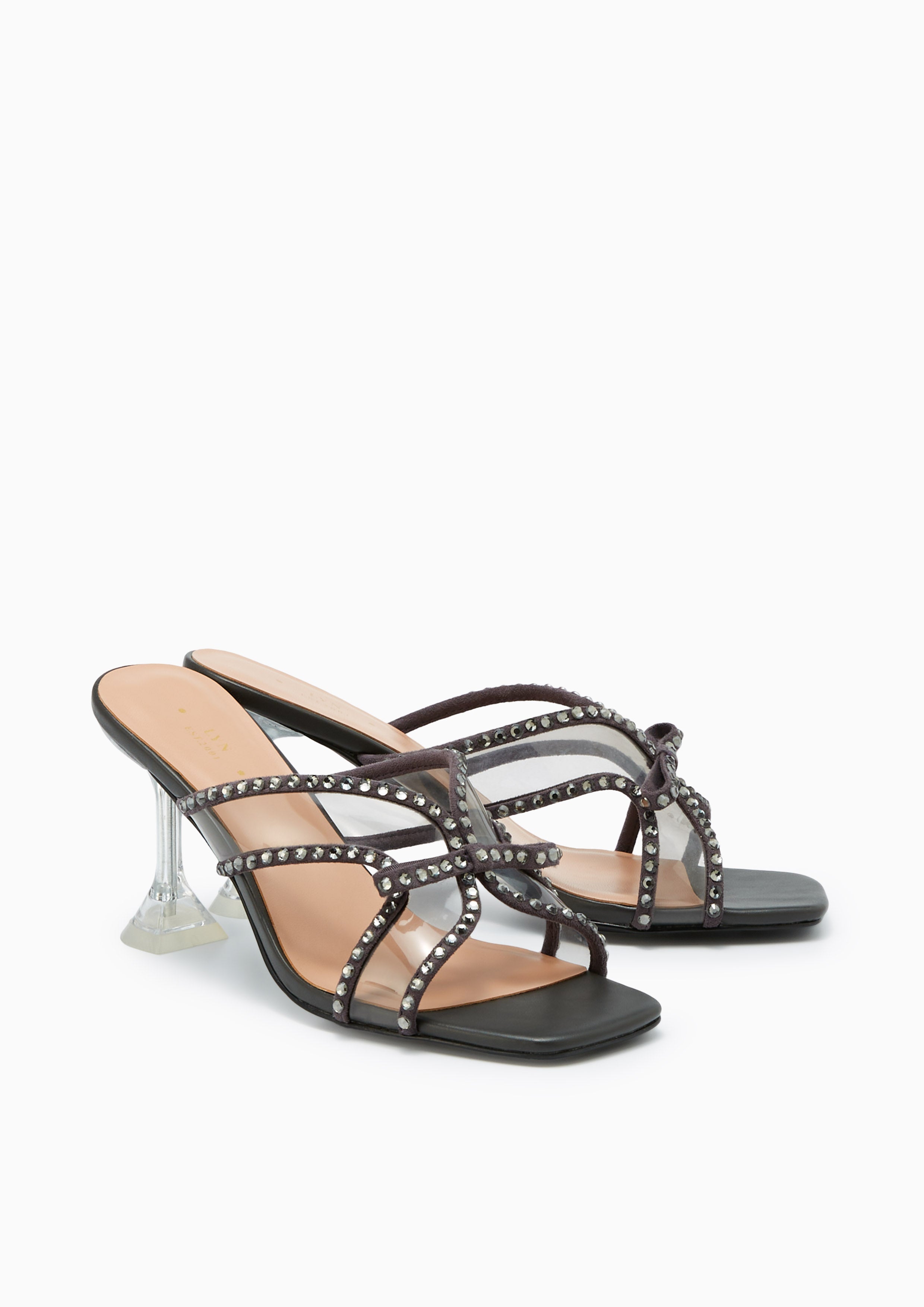 Spencer Heels Sandals Dark Grey