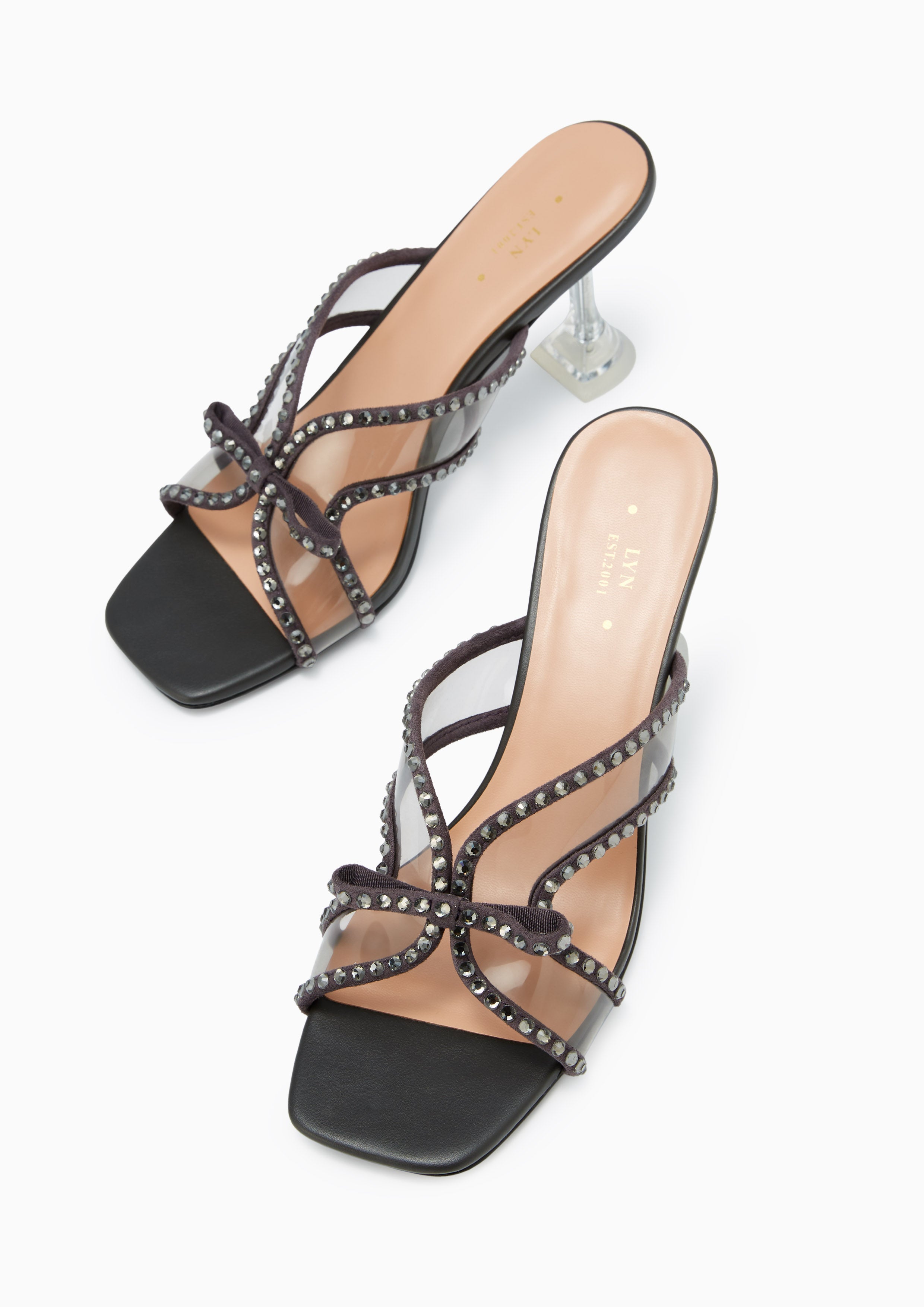 Spencer Heels Sandals Dark Grey