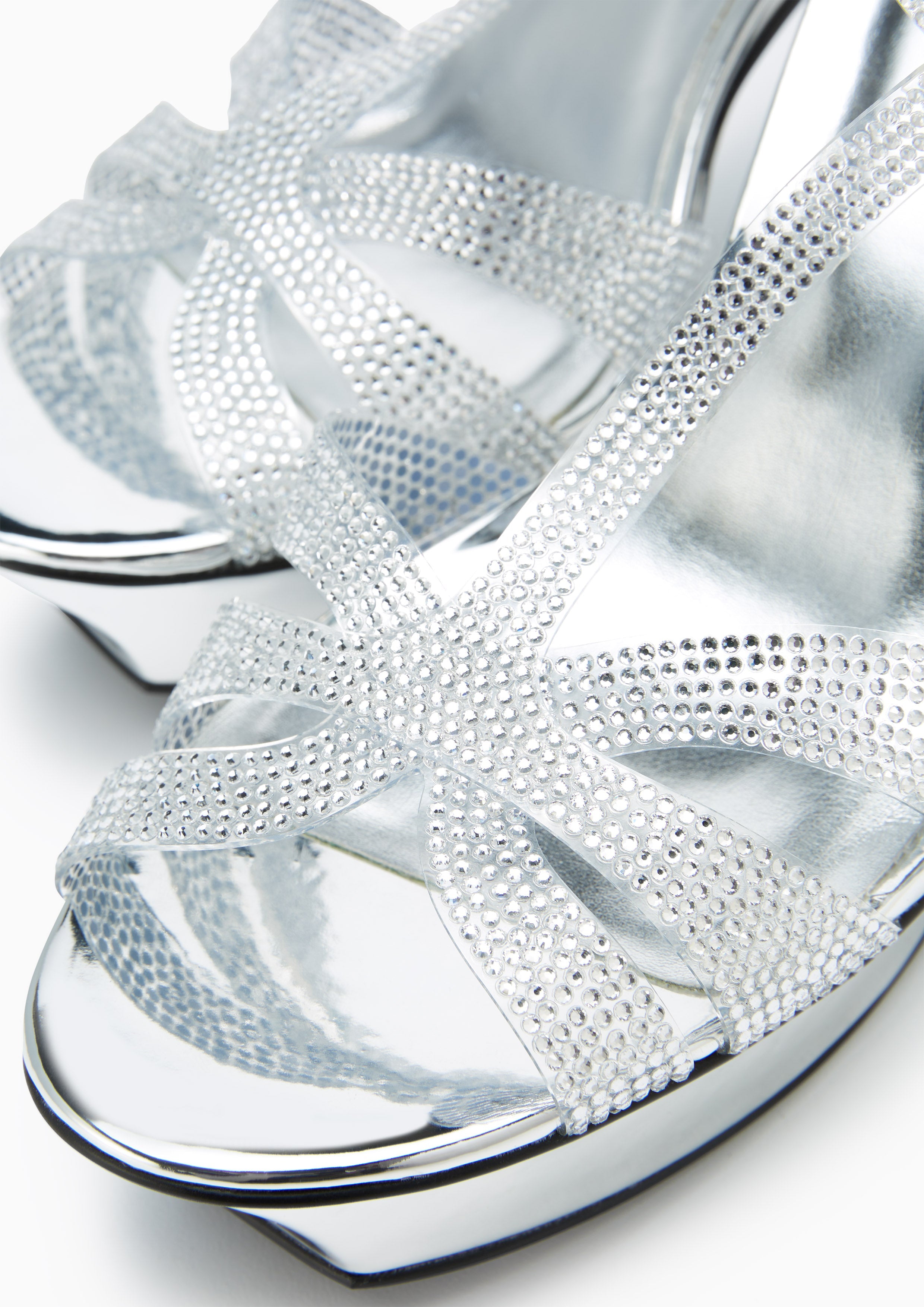 Sabella Crystal Sandals Silver