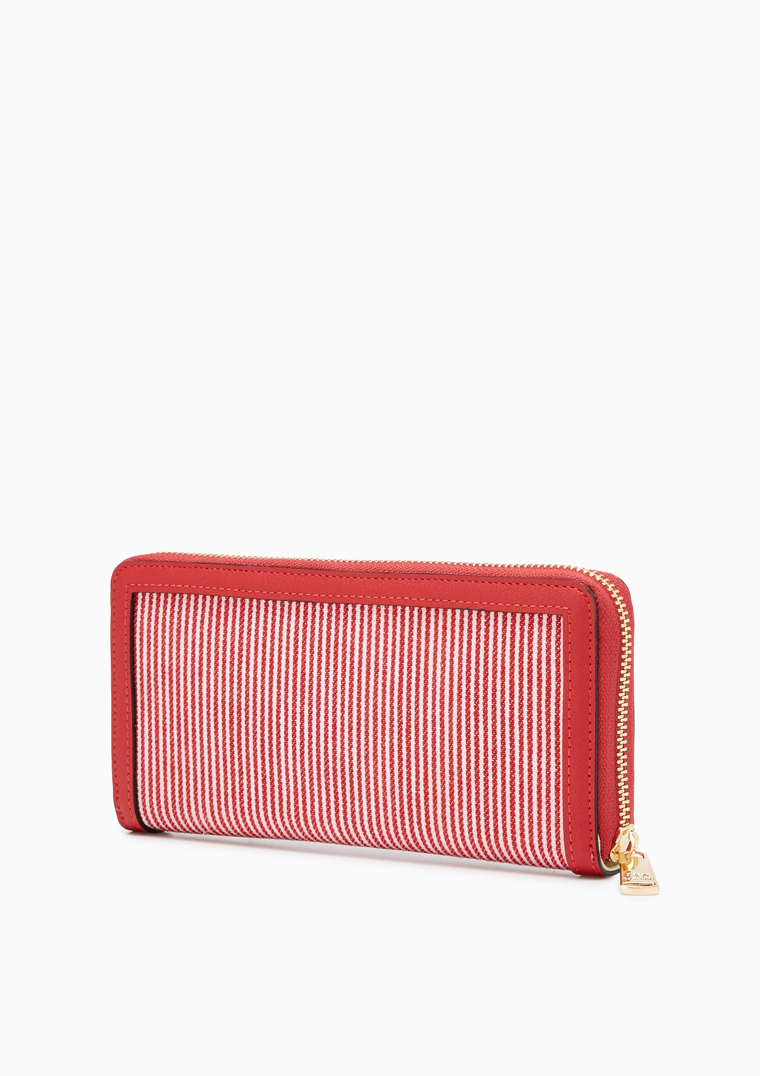 Marina Strip Long Wallet Red