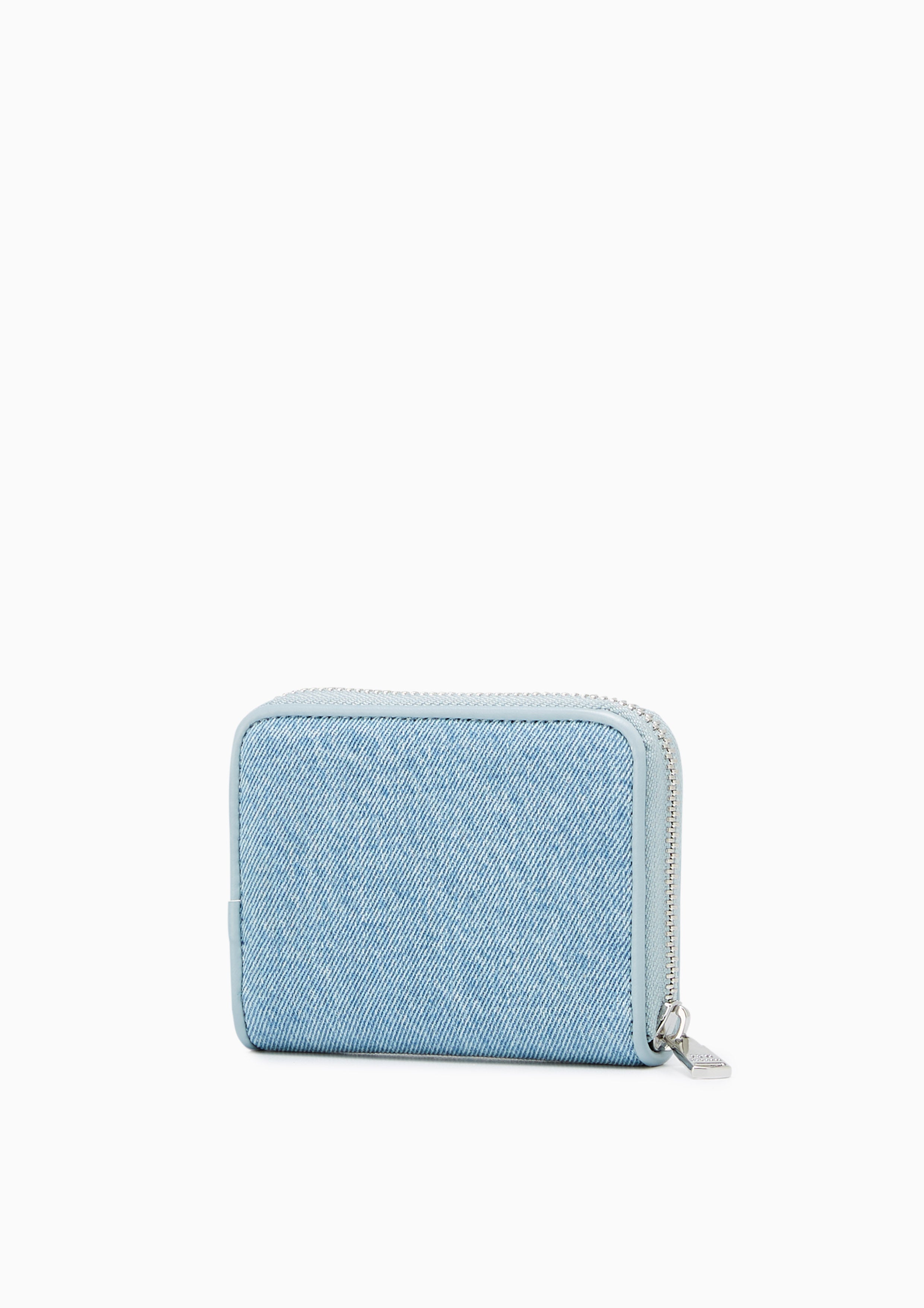 Lora Zip Short Wallet Light Blue