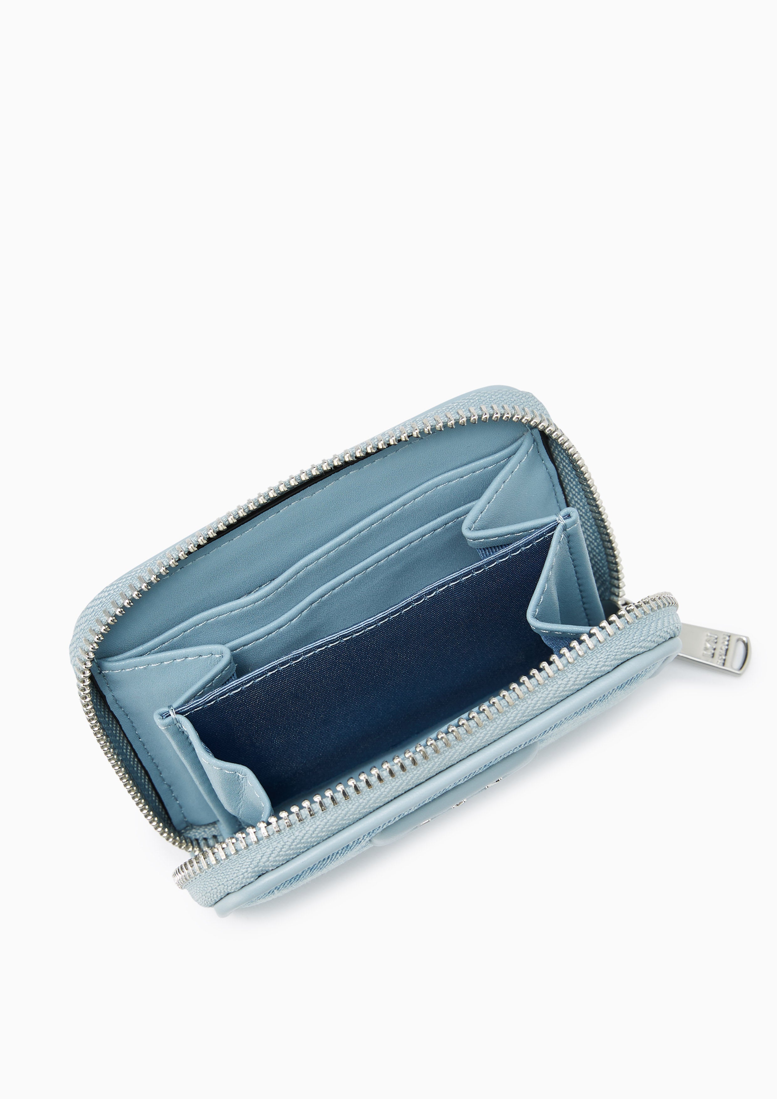 Lora Zip Short Wallet Light Blue