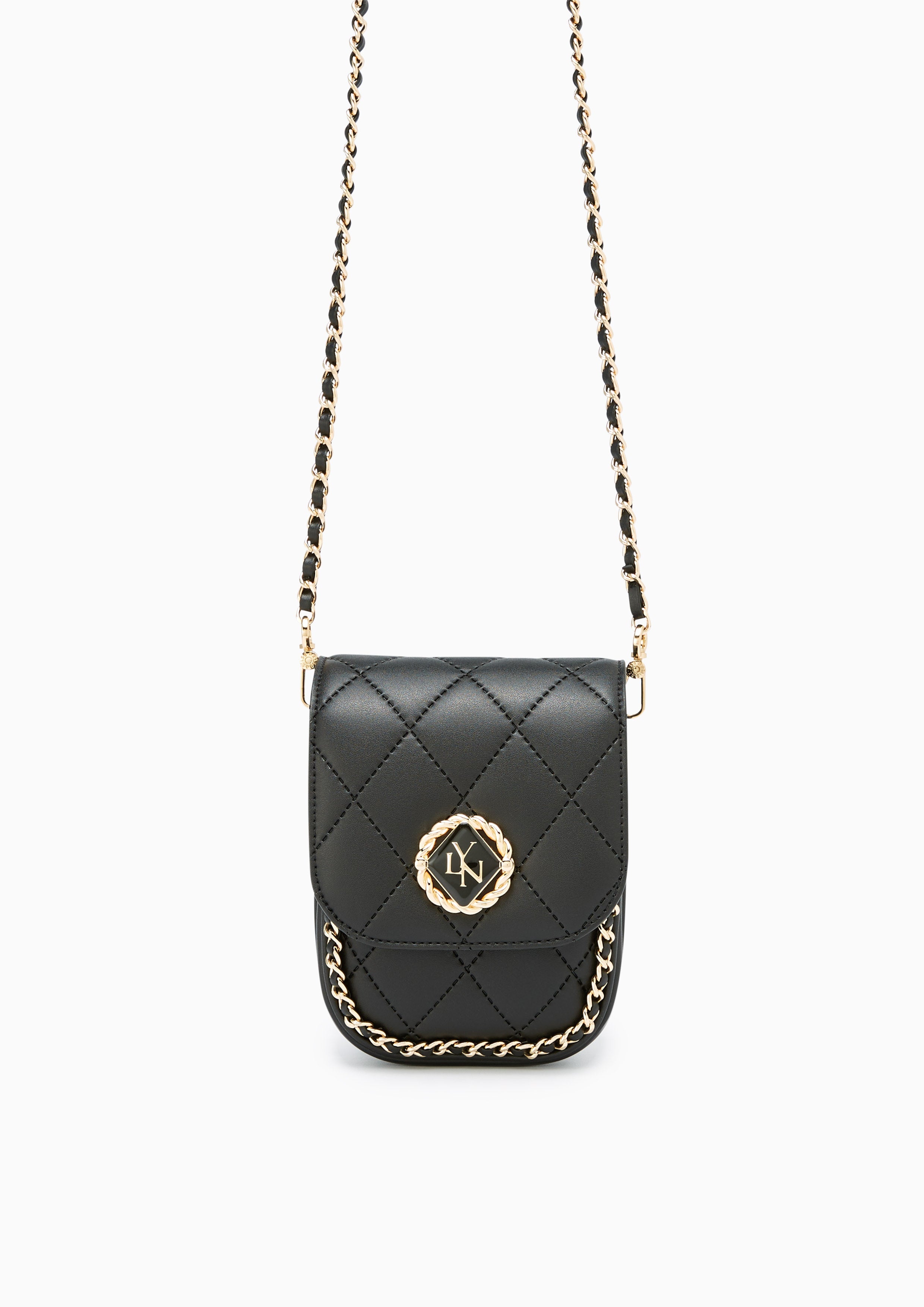 Emma Mini Wallet On Chain  Black