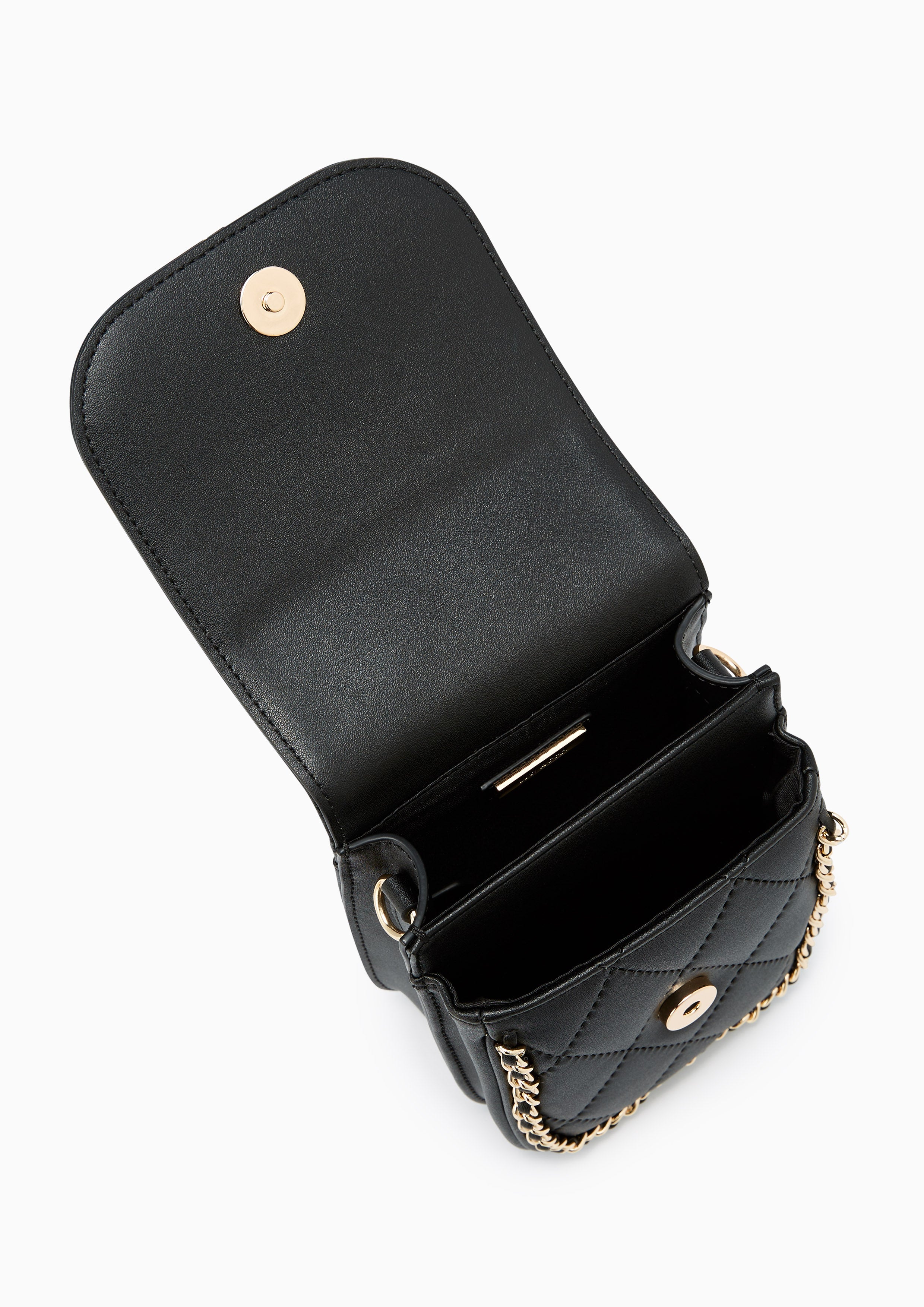 Emma Mini Wallet On Chain  Black