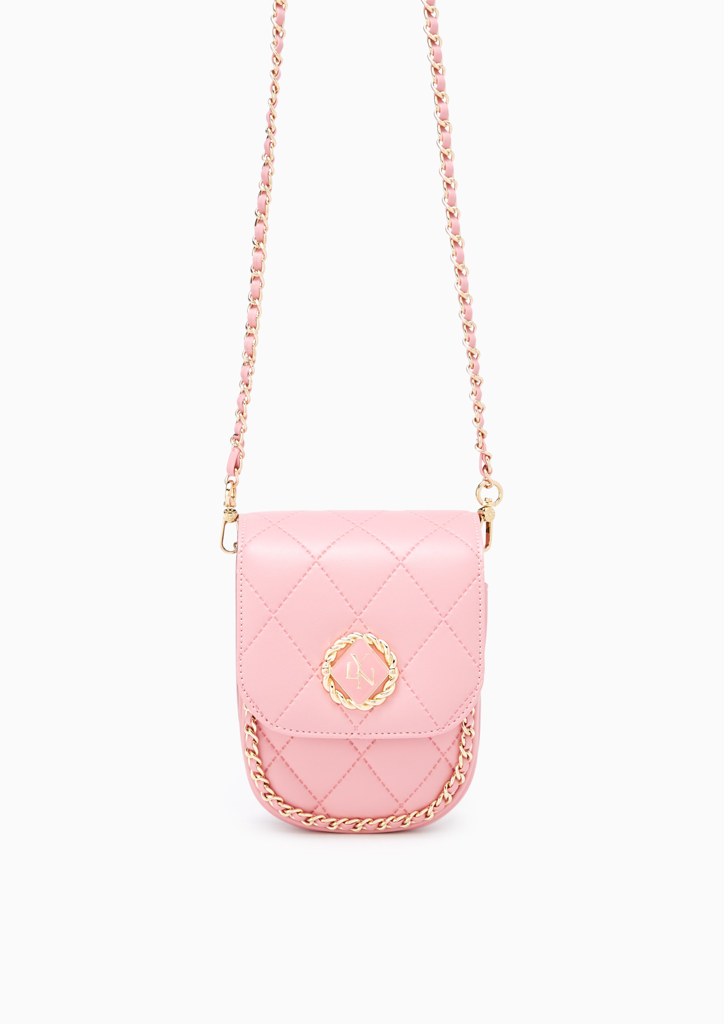 Emma Mini Wallet On Chain  Pink