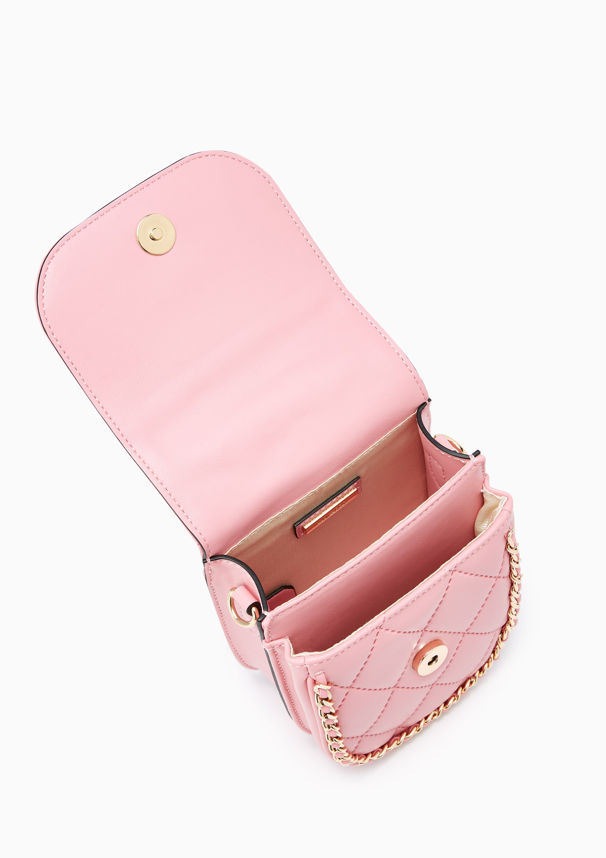 Emma Mini Wallet On Chain  Pink