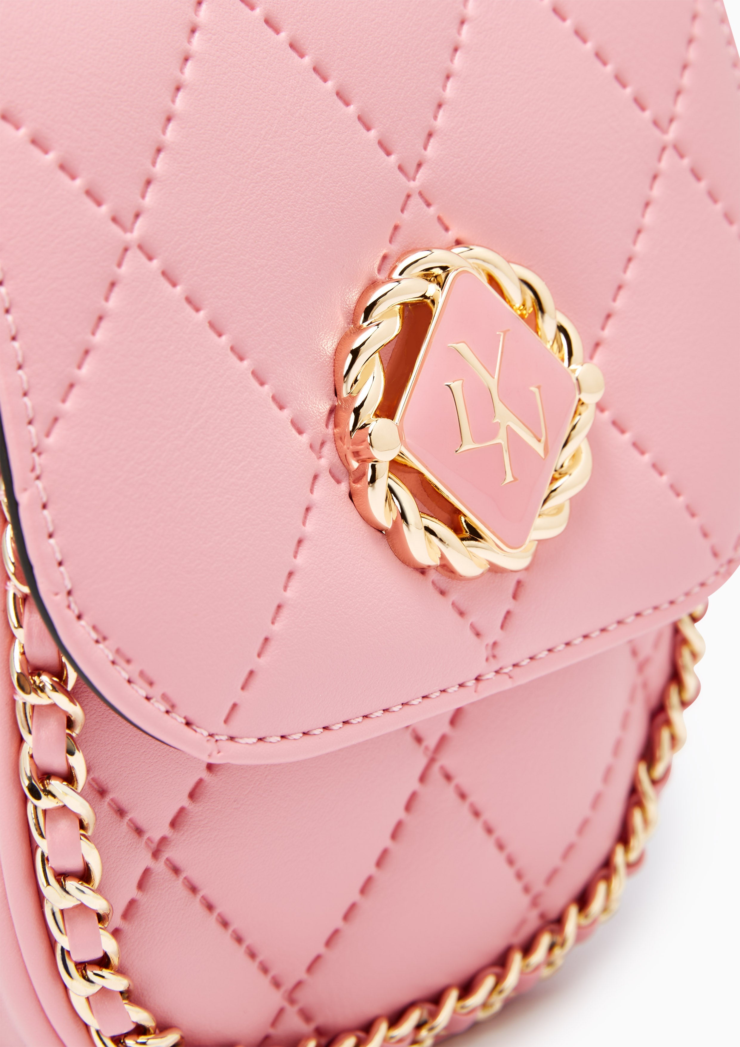 Emma Mini Wallet On Chain  Pink