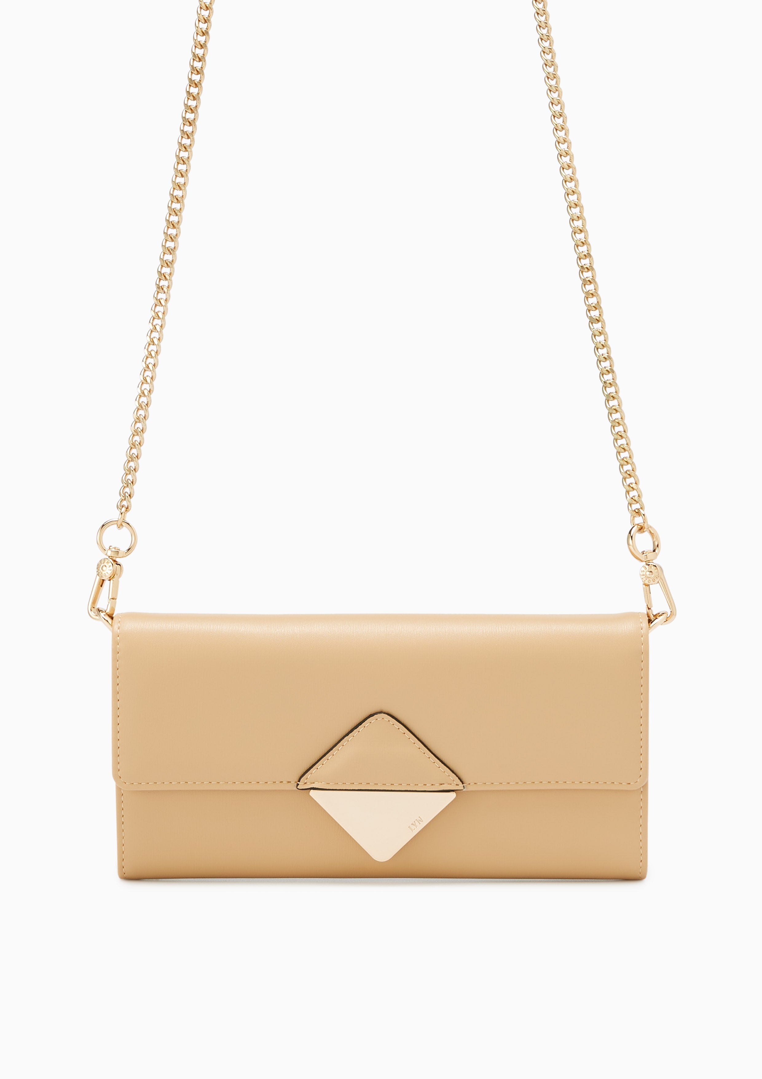 Trangle Wallet On Chain  Beige