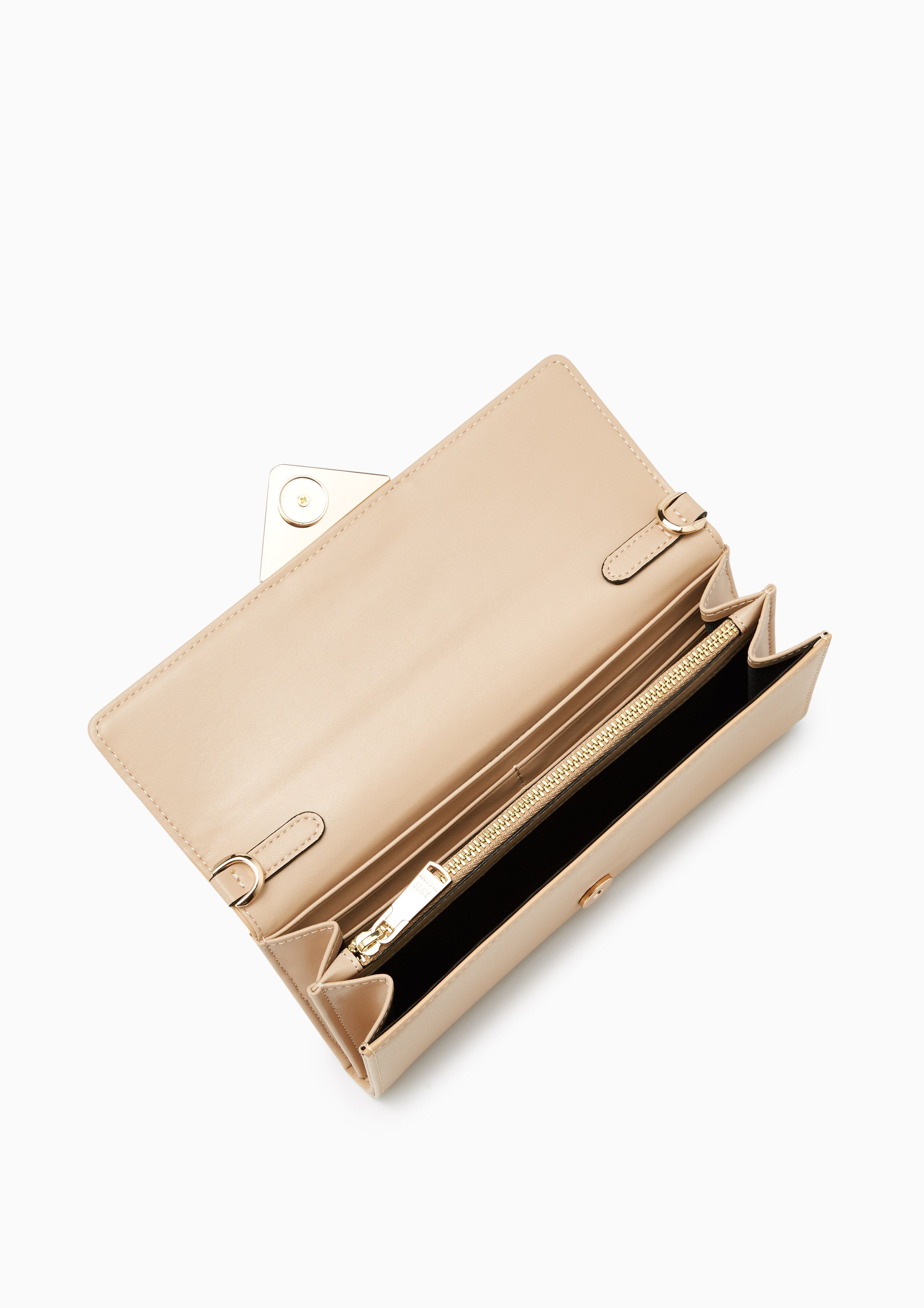 Trangle Wallet On Chain  Beige