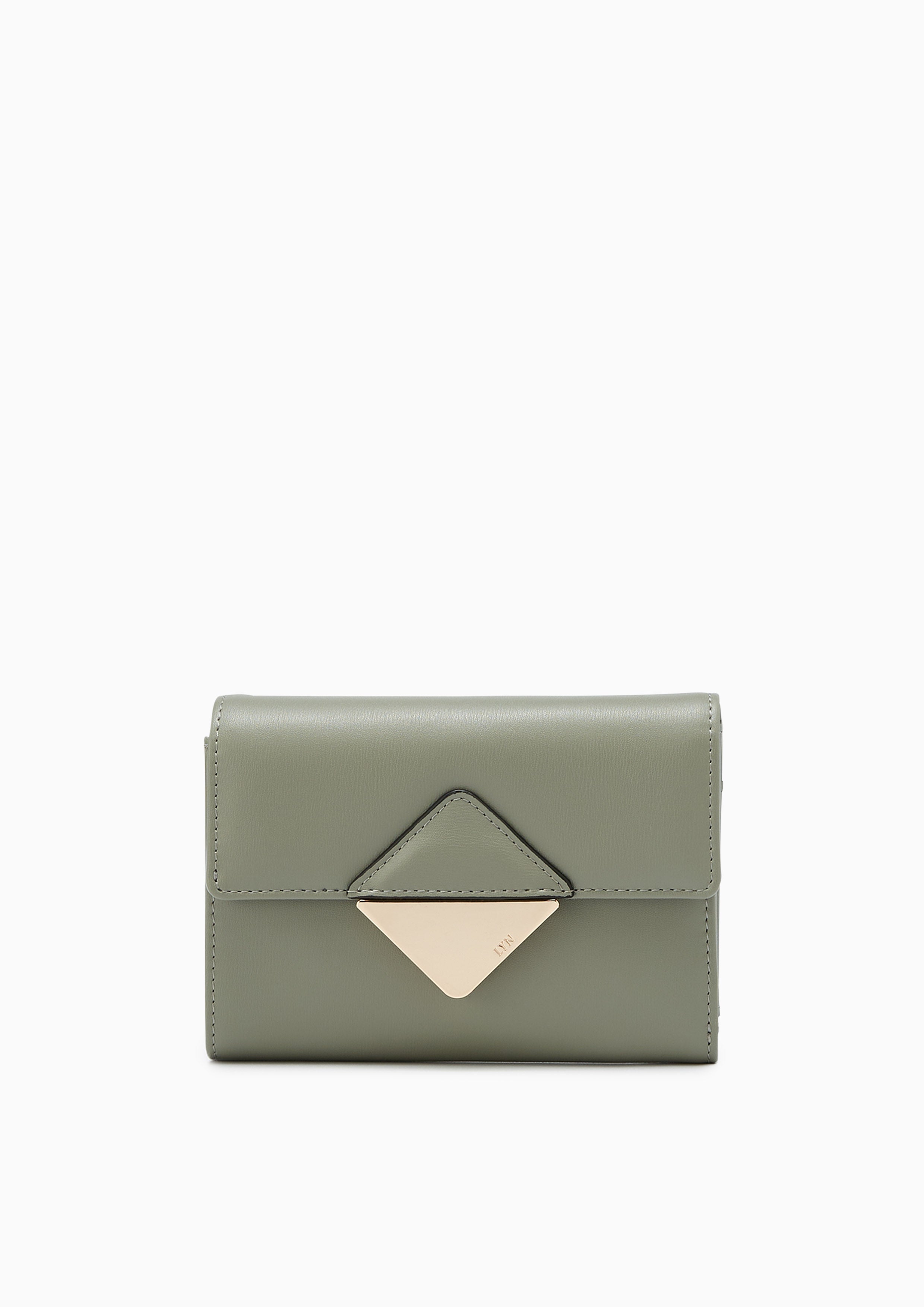 Trangle Short Wallet Grey