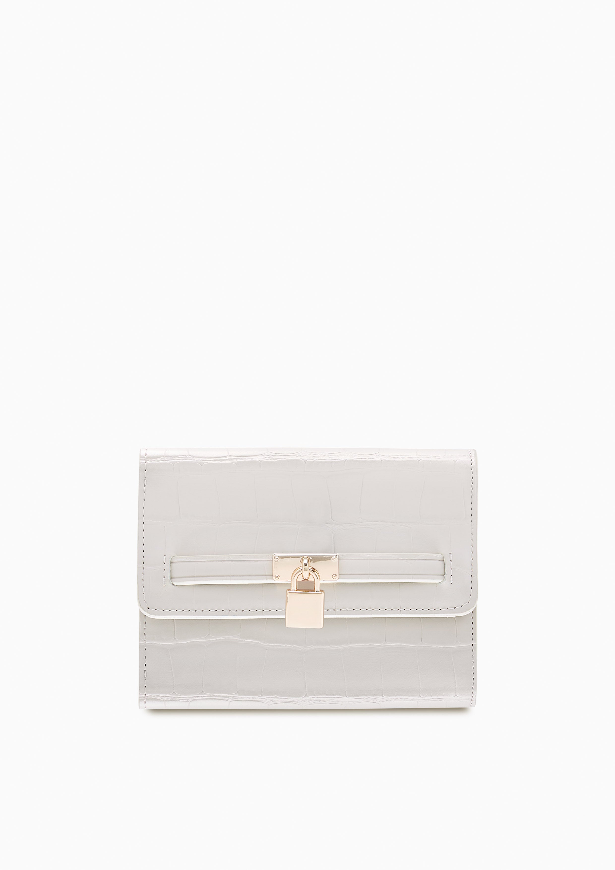 Venus Croco Short Wallet Light Grey