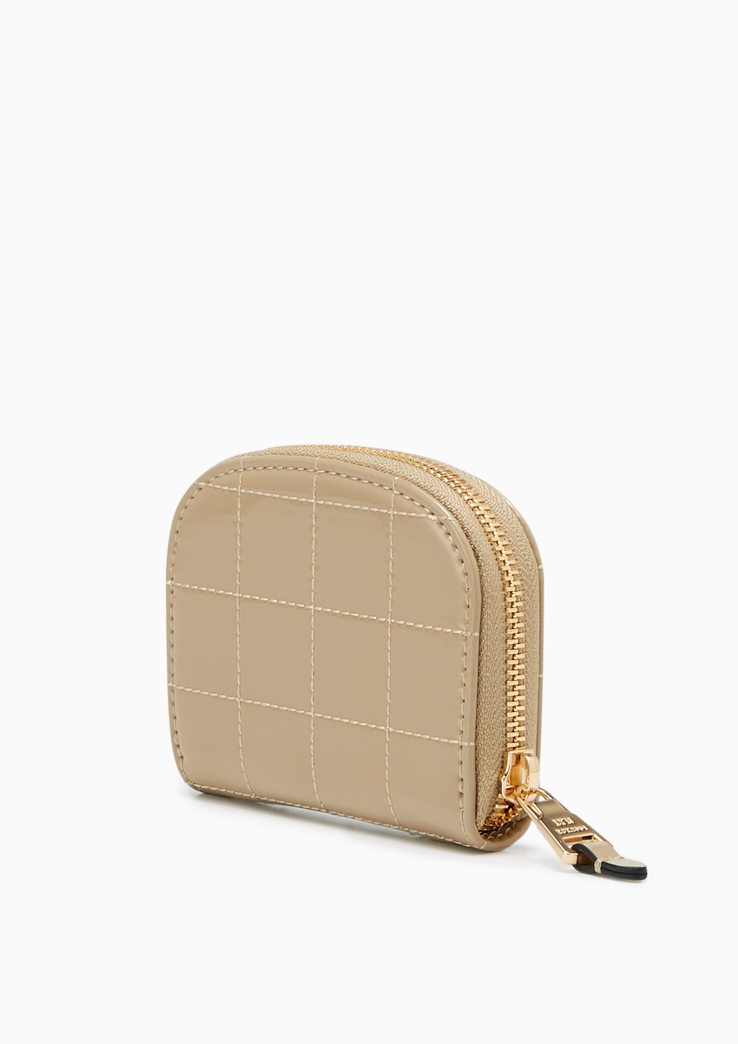 Fabien Coin Short Wallet Dark Beige