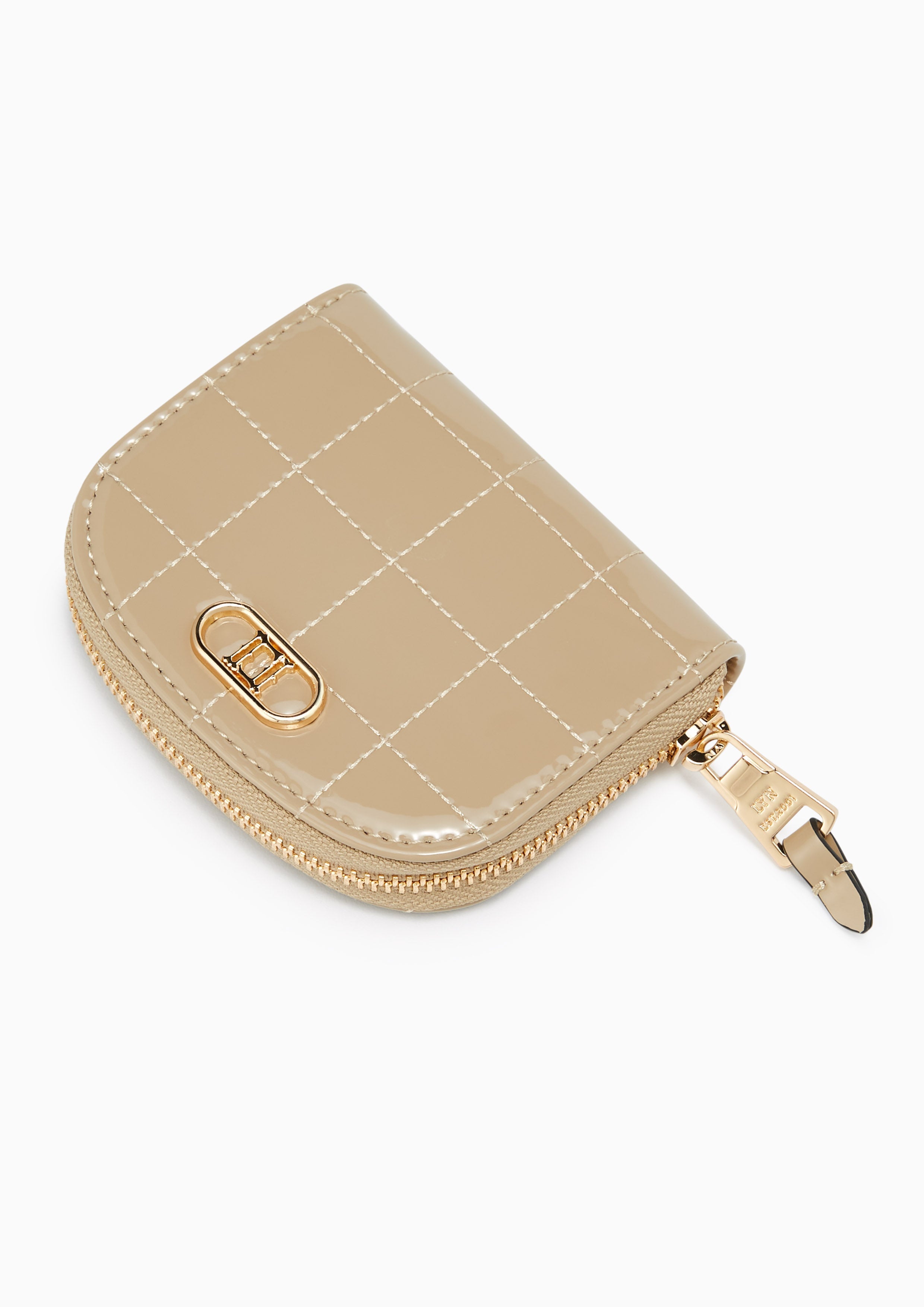 Fabien Coin Short Wallet Dark Beige