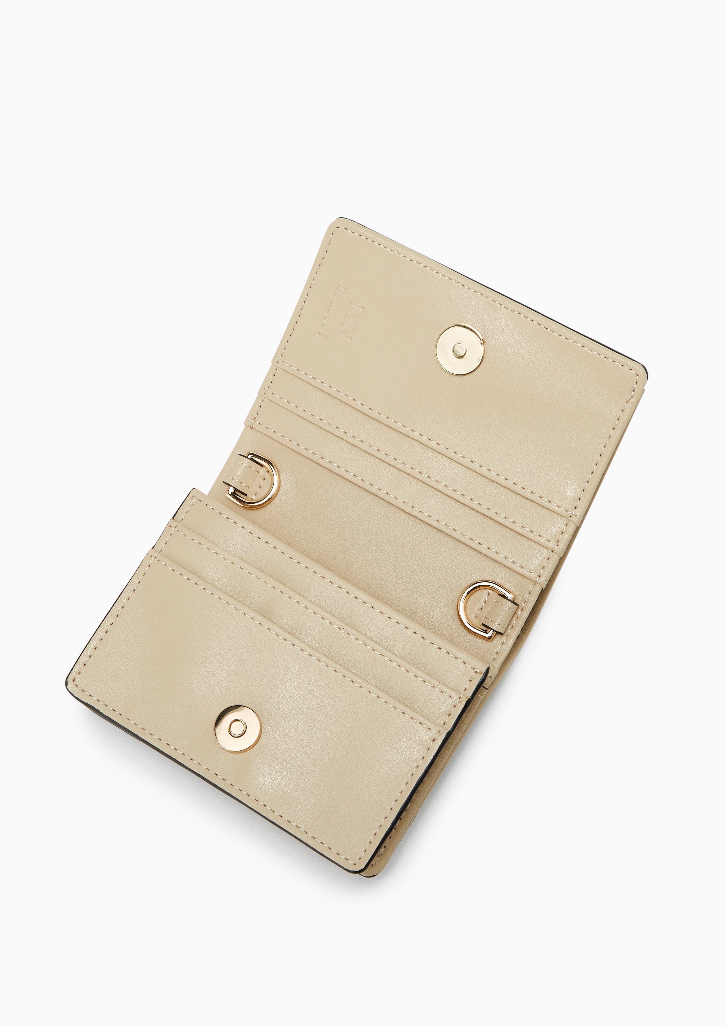 Naw Patti Short Wallet On Chain Beige