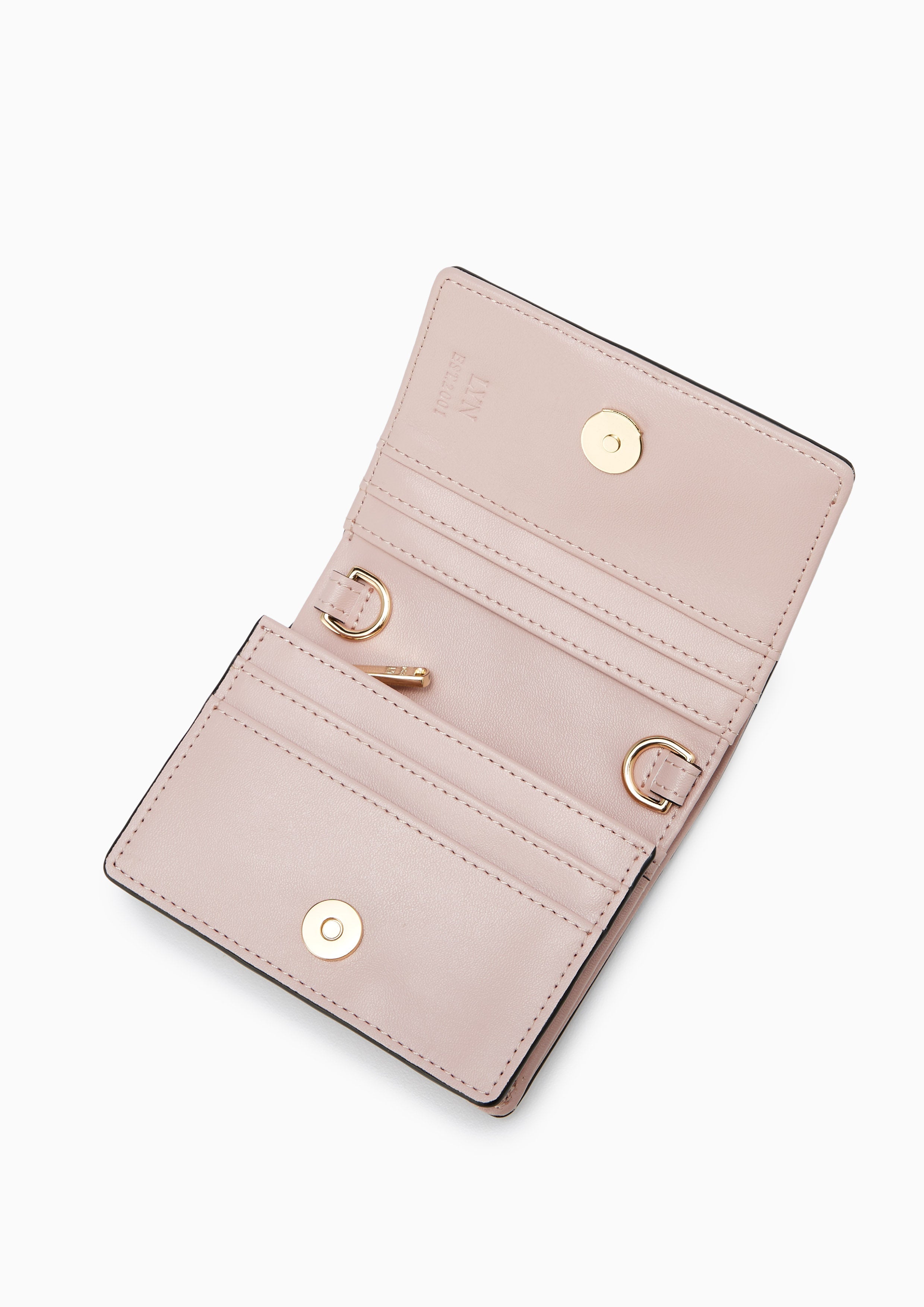 Naw Patti Short Wallet On Chain Pink