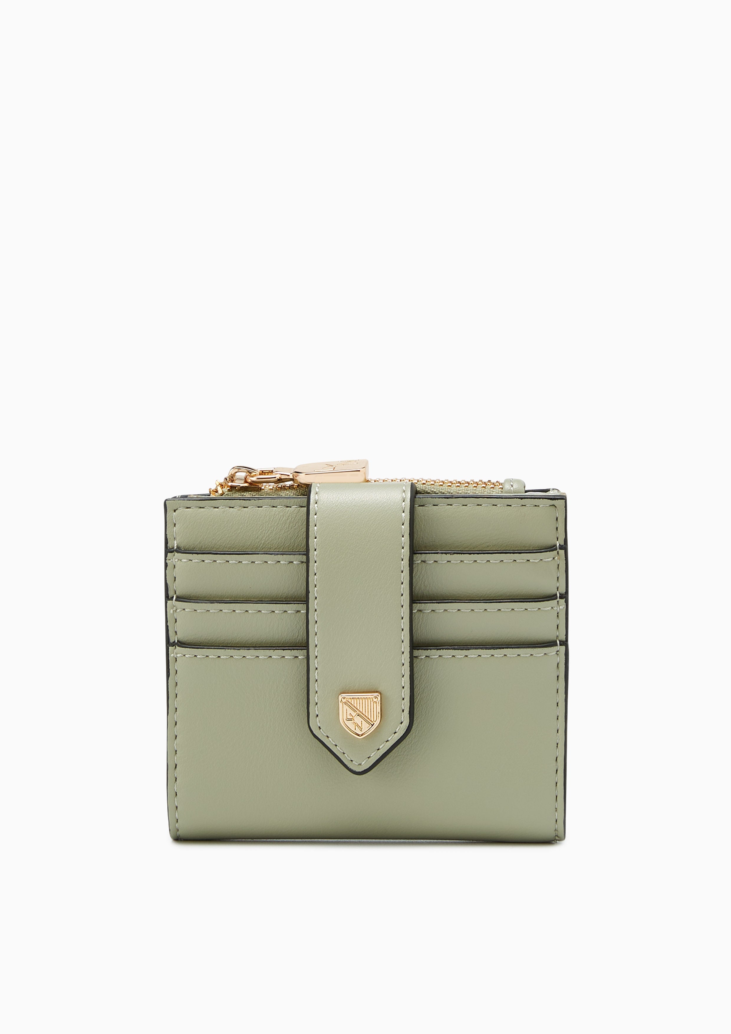 Re-Edit Marble Semi  Short Wallet Green