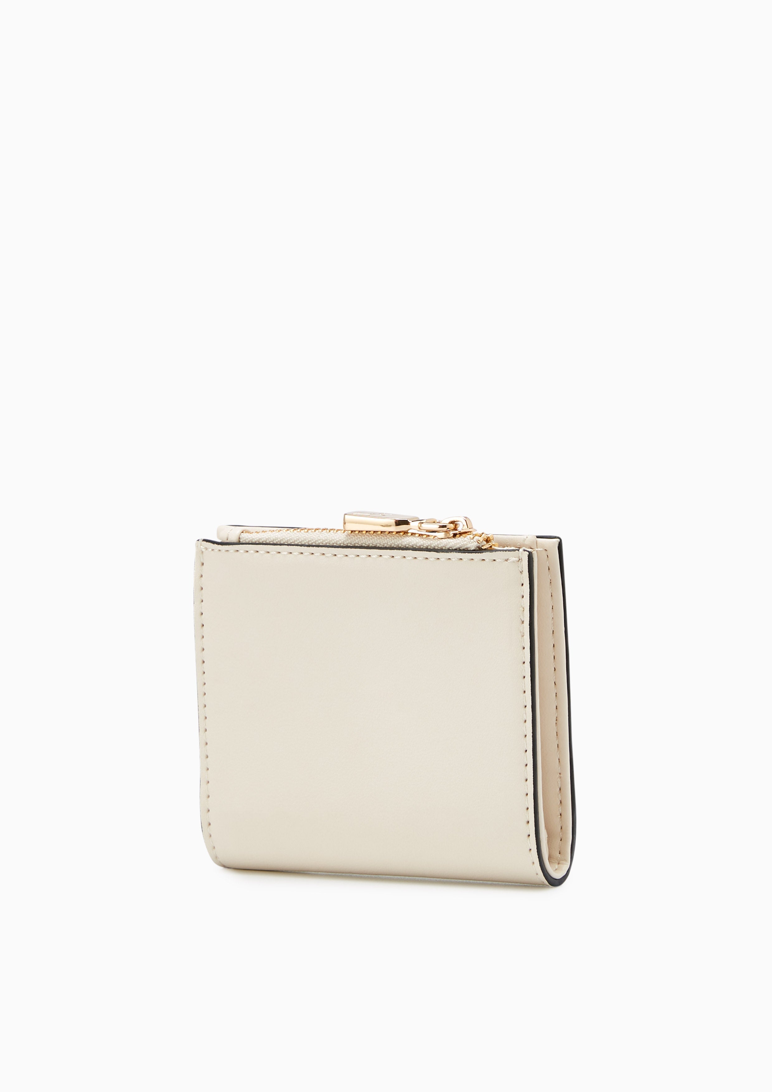 Re-Edit Marble Semi  Short Wallet Ivory