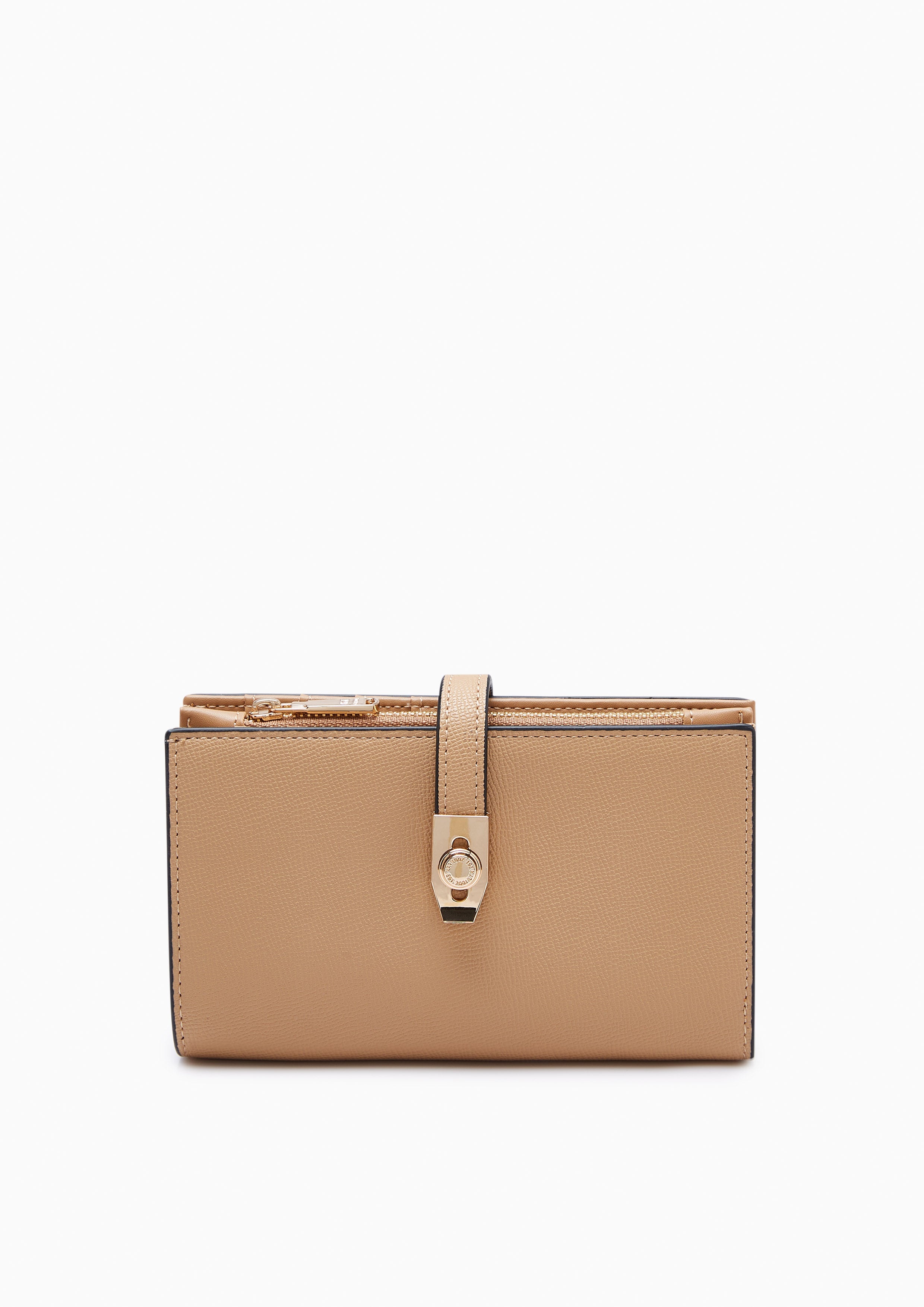 Flawless Semi Long Wallet Dark Beige