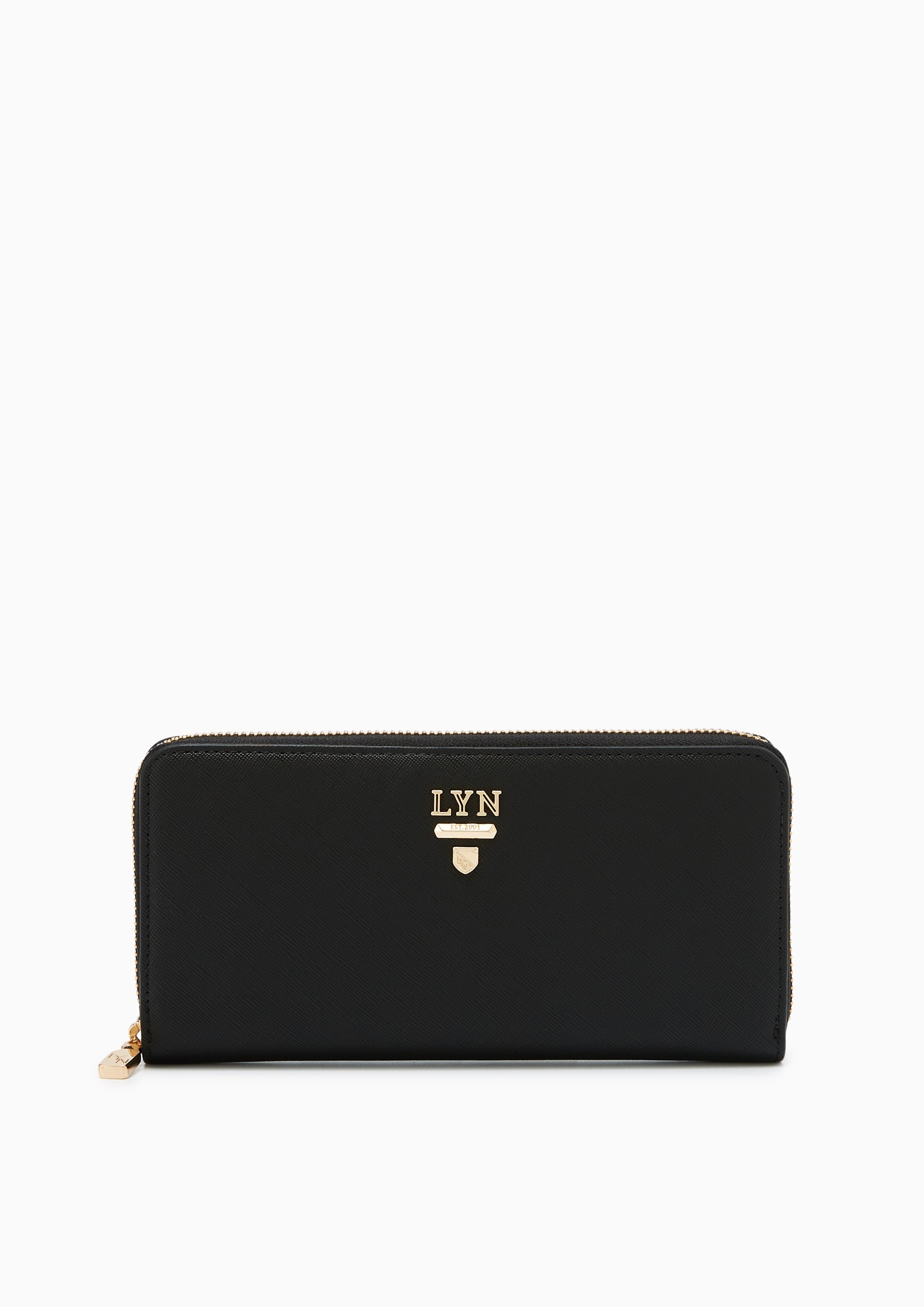 Re-Edit Marble Long Wallet Black