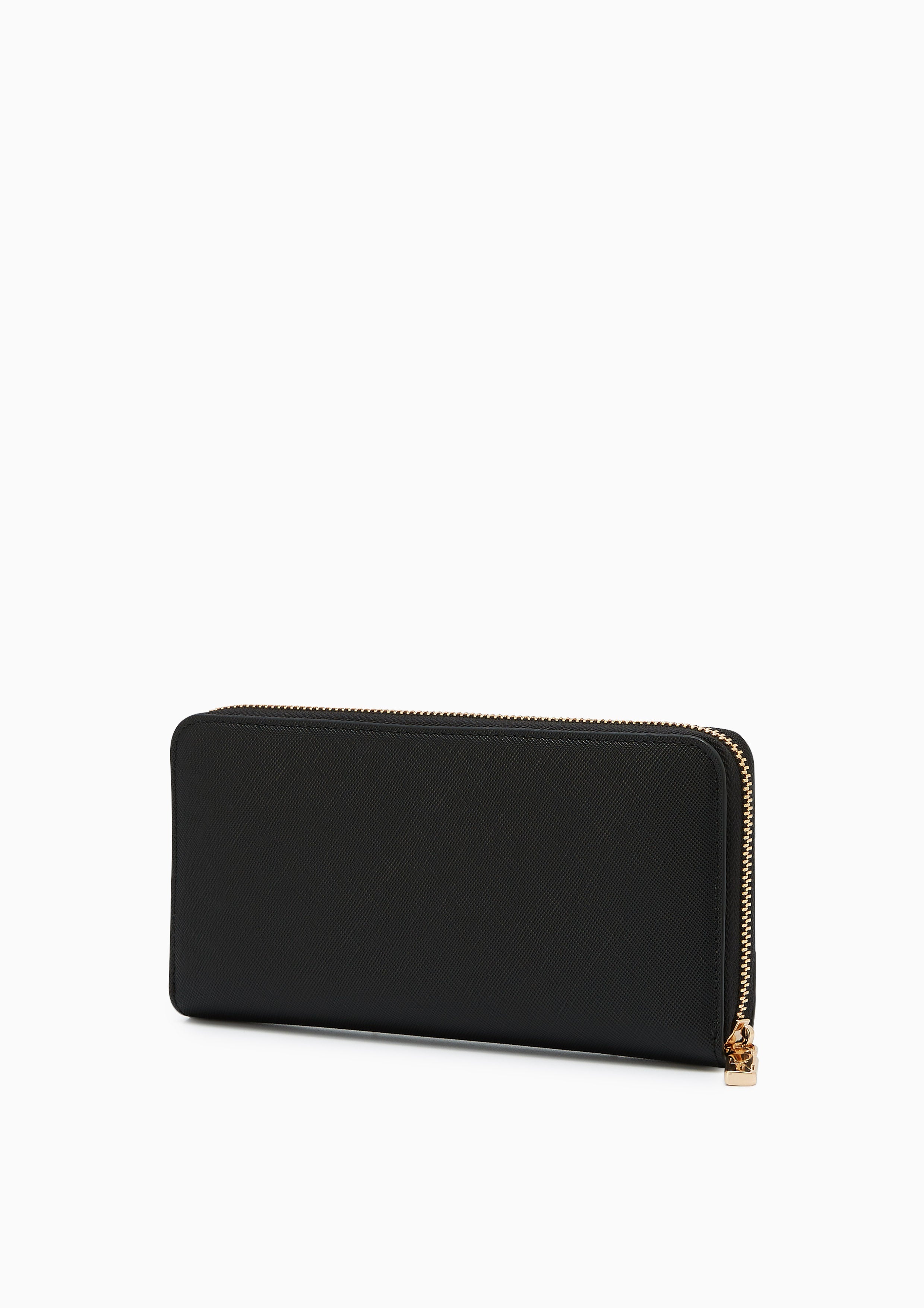 Re-Edit Marble Long Wallet Black