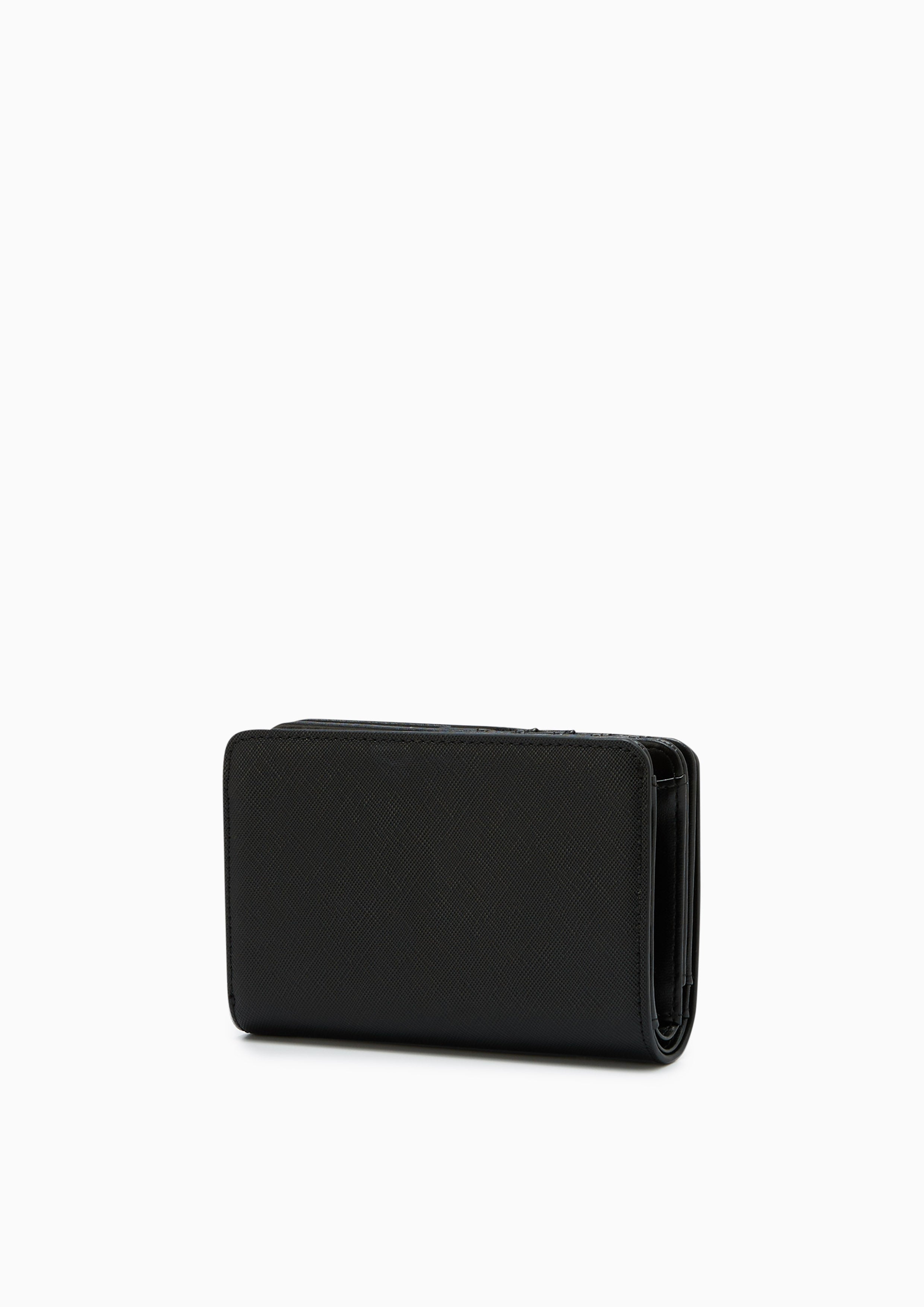 Re-Edit Marble Semi Long Wallet Black