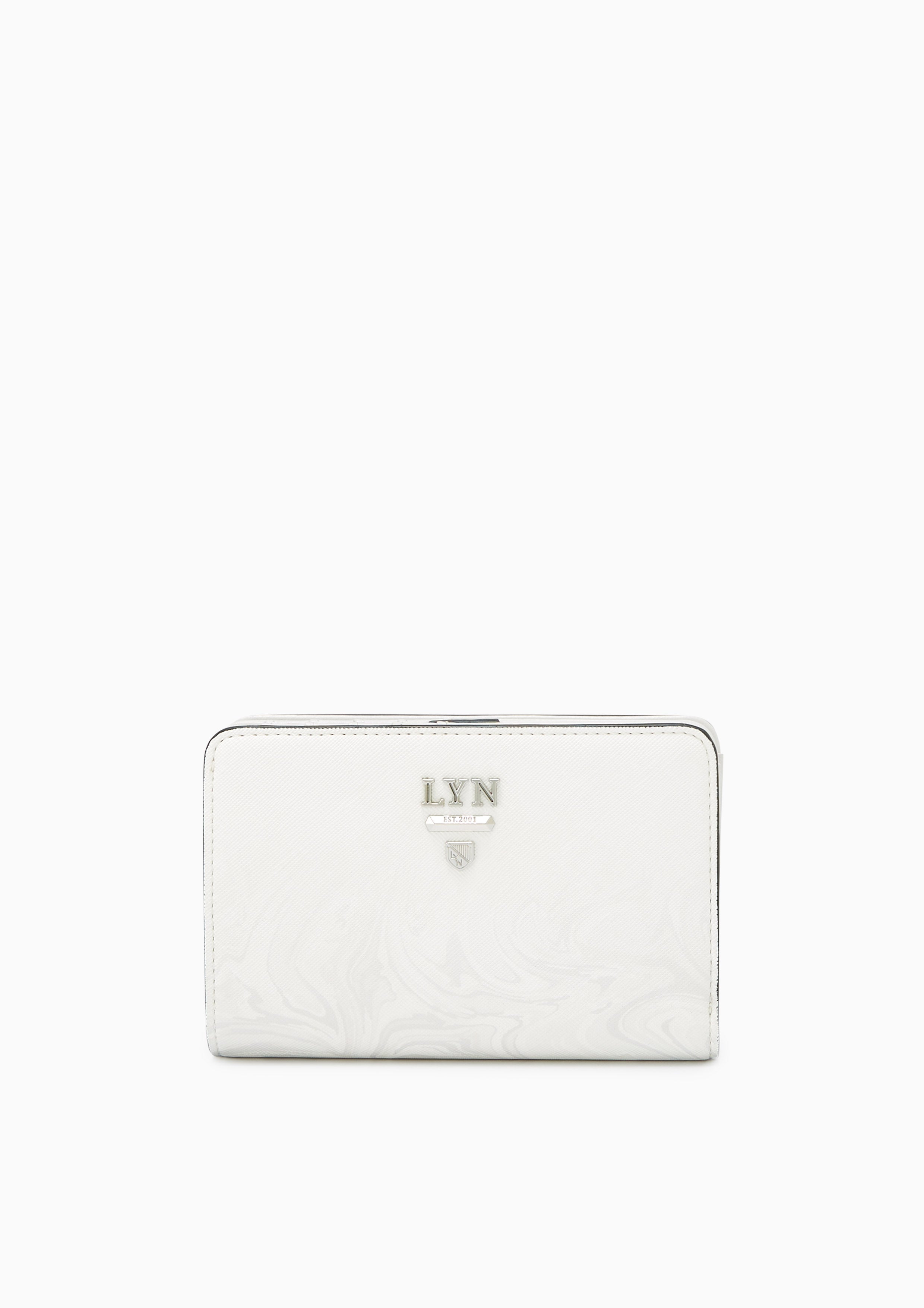 Re-Edit Marble Semi Long Wallet Light Grey