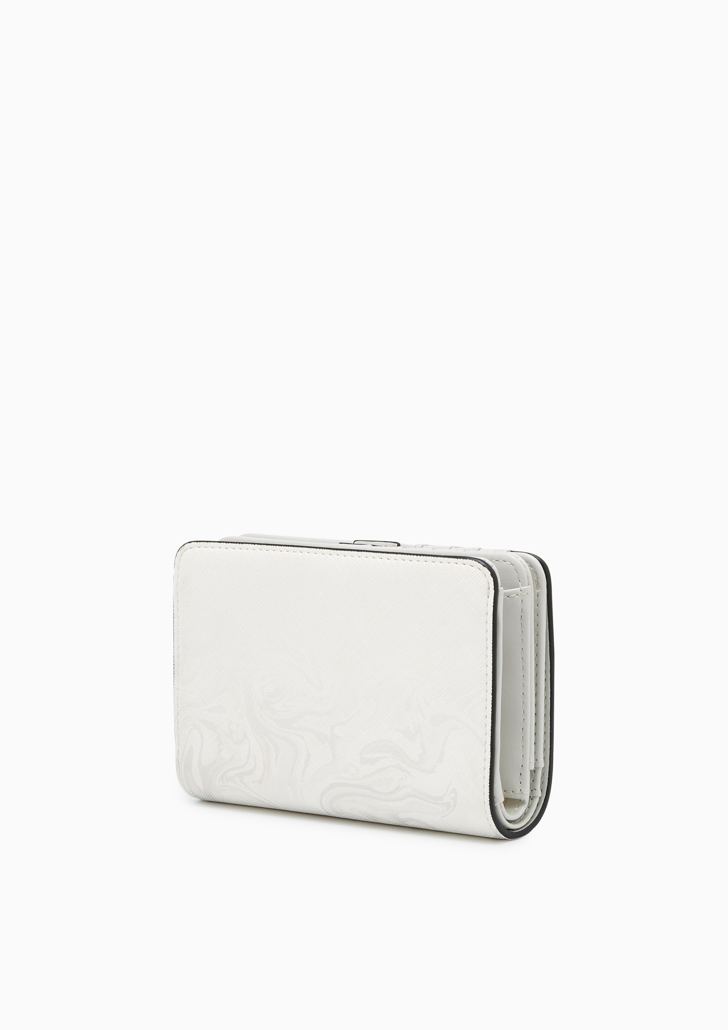 Re-Edit Marble Semi Long Wallet Light Grey