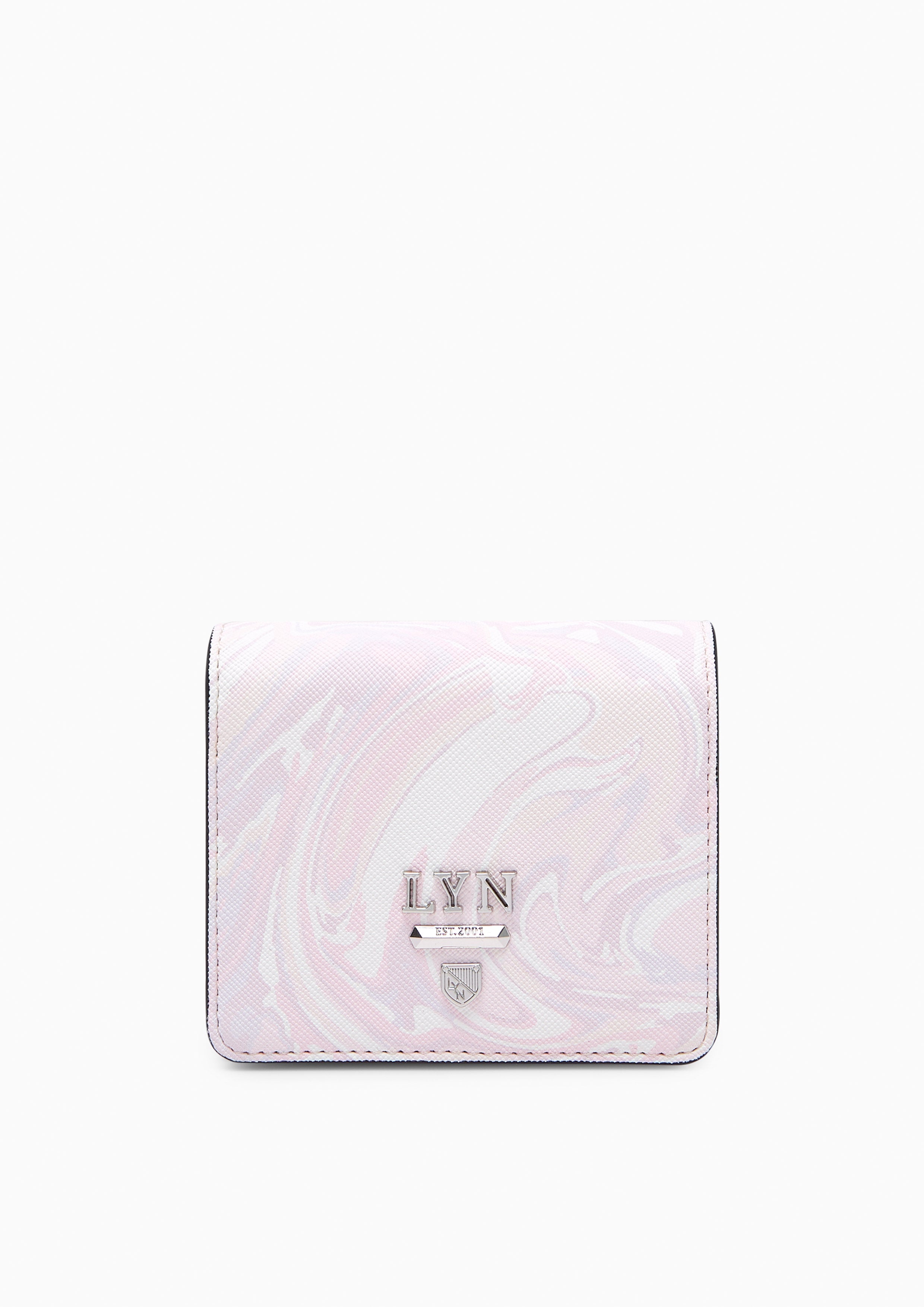 Re-Edit Marble Short Wallet Light Pink