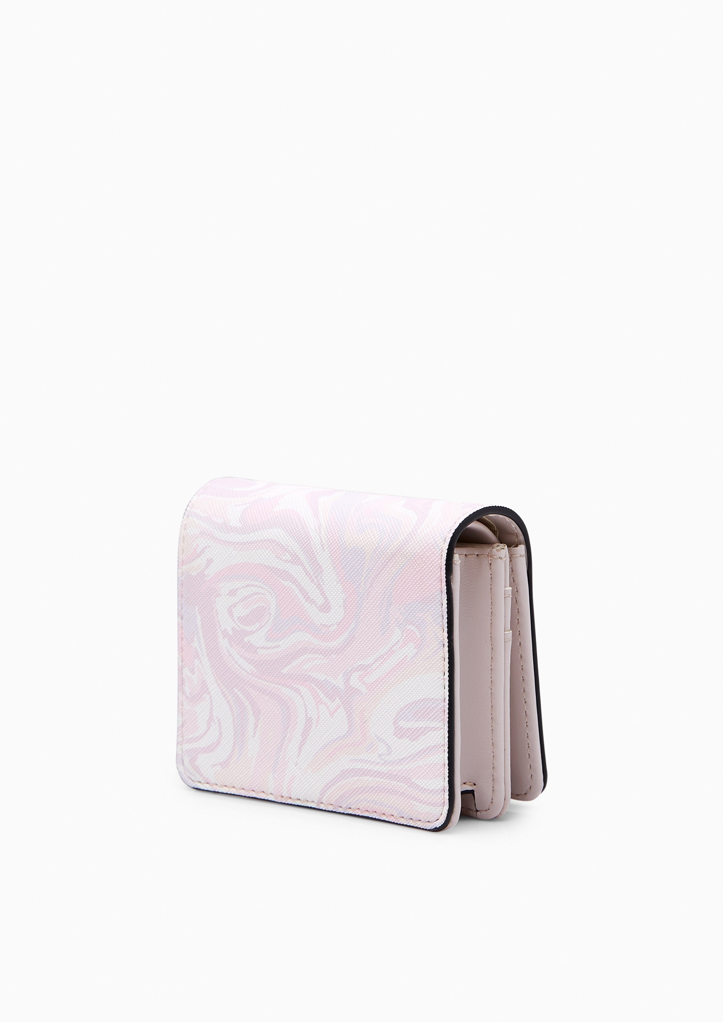 Re-Edit Marble Short Wallet Light Pink