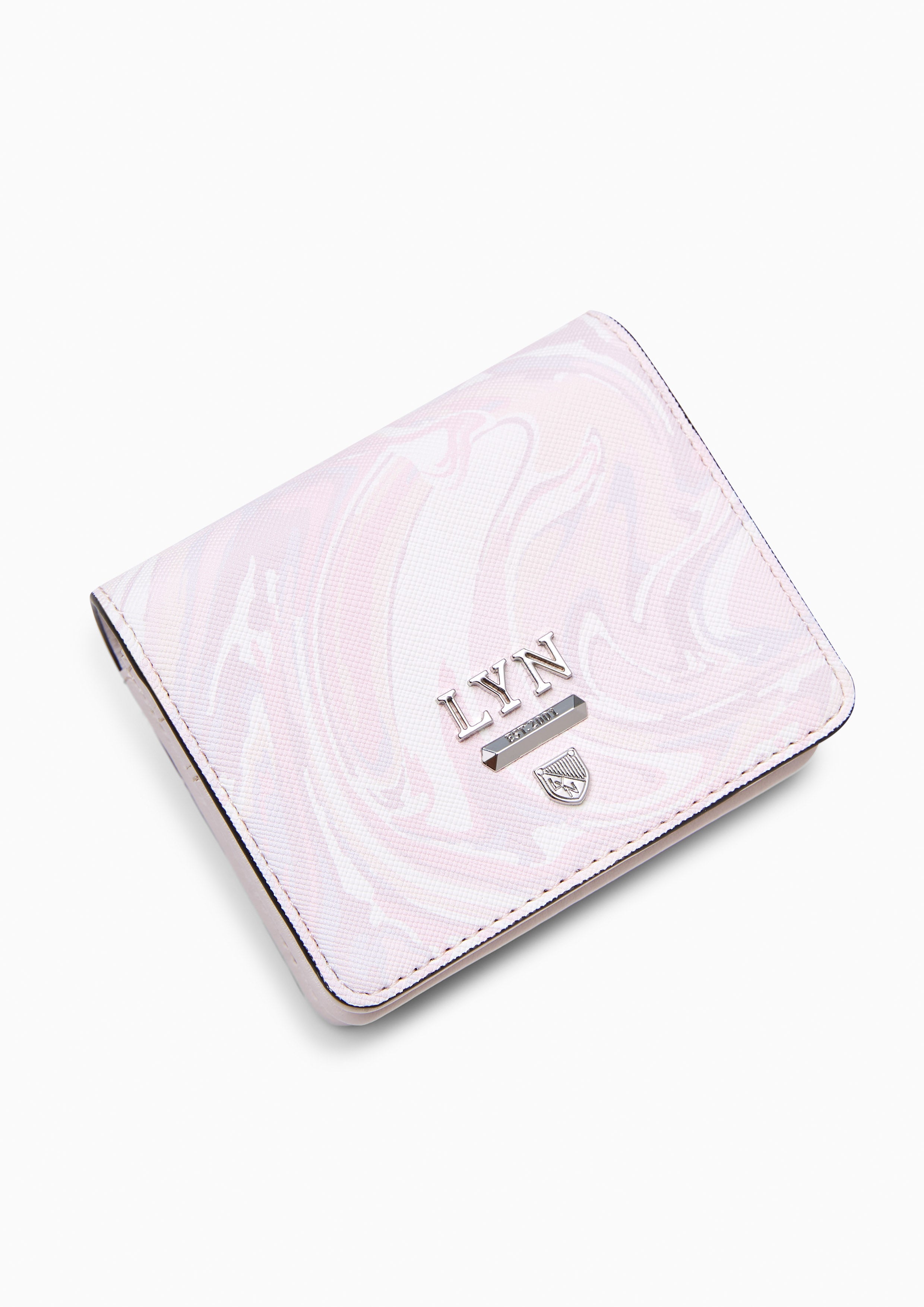 Re-Edit Marble Short Wallet Light Pink