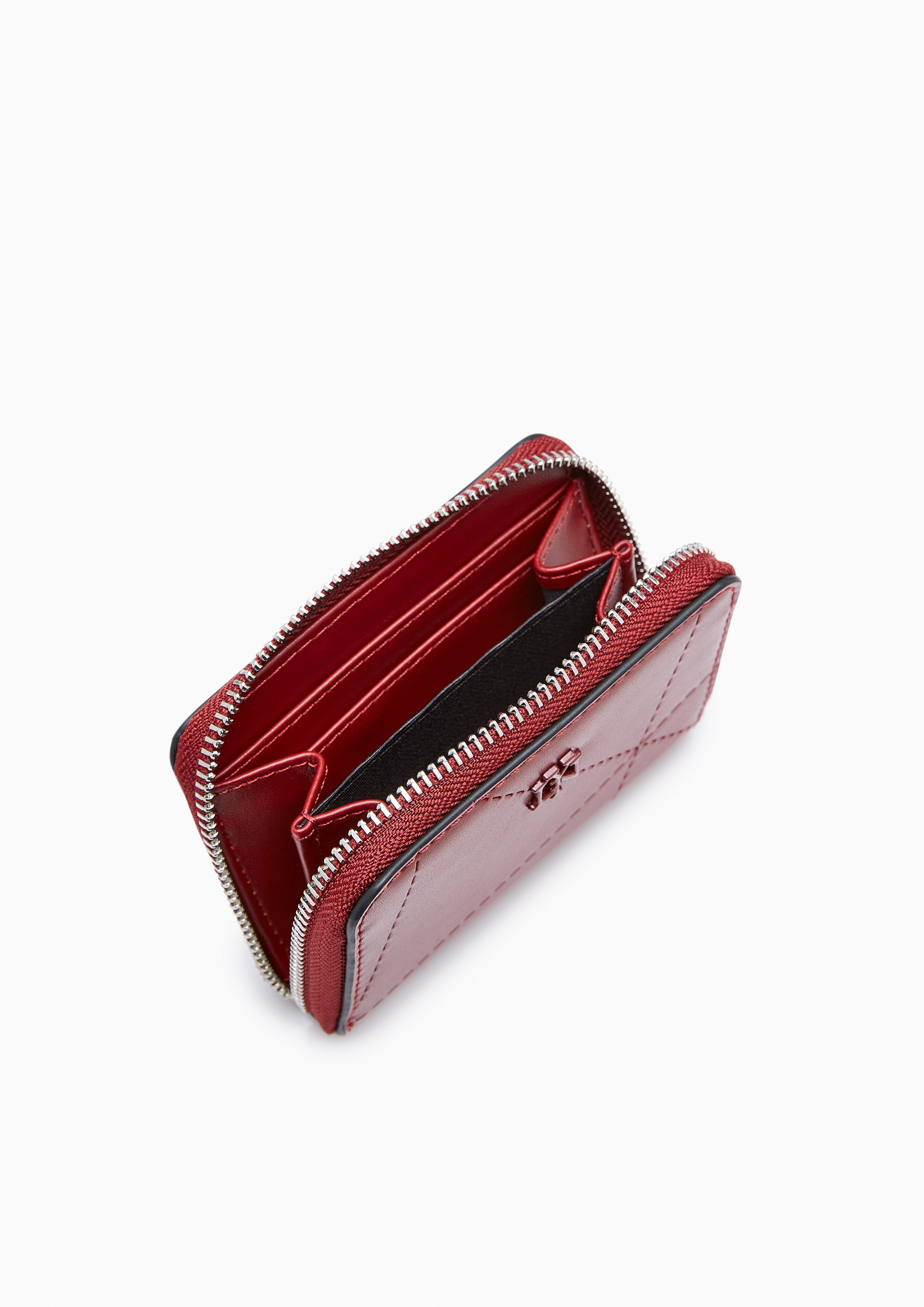 Prisma Zip Short Wallet Red