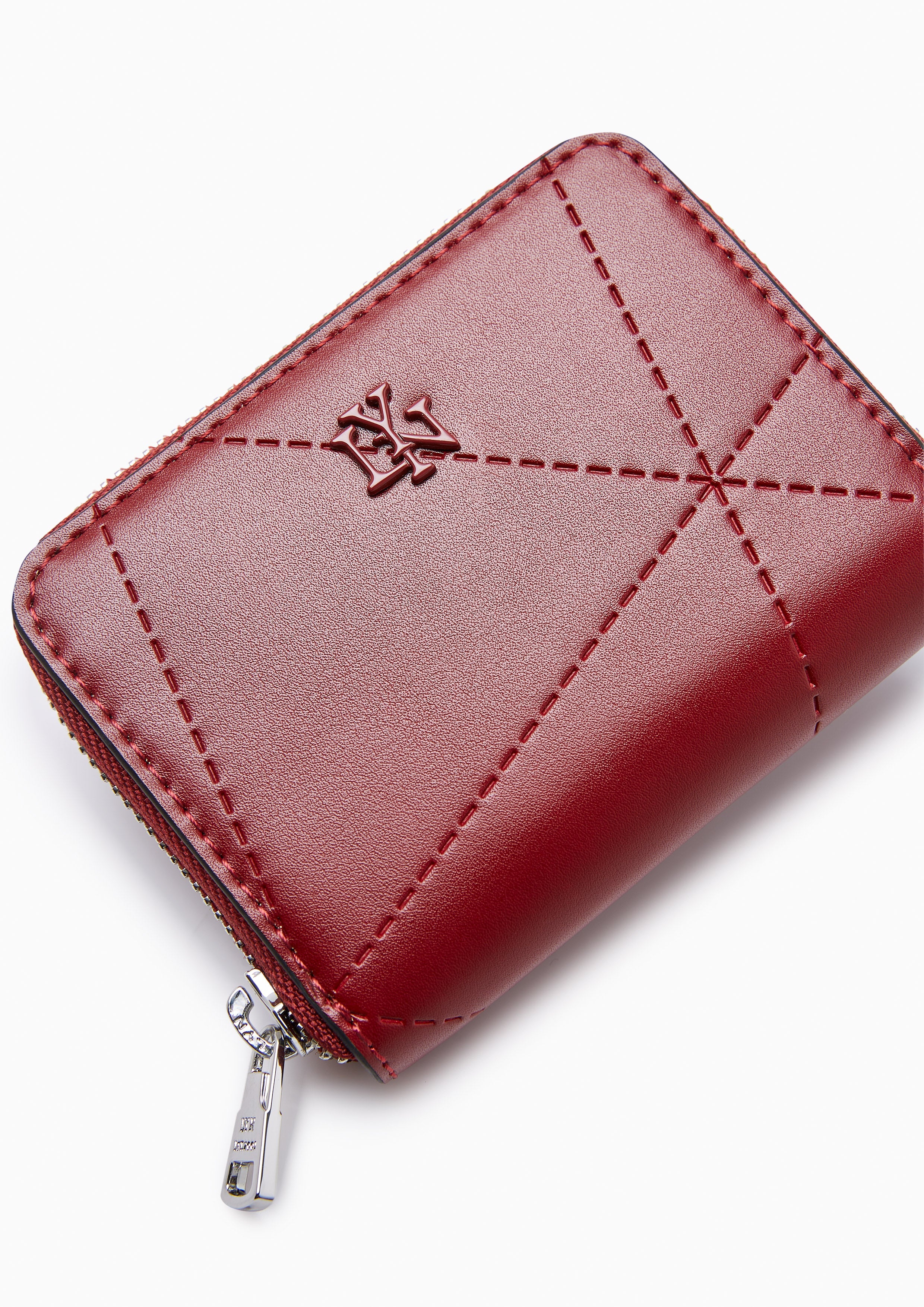 Prisma Zip Short Wallet Red