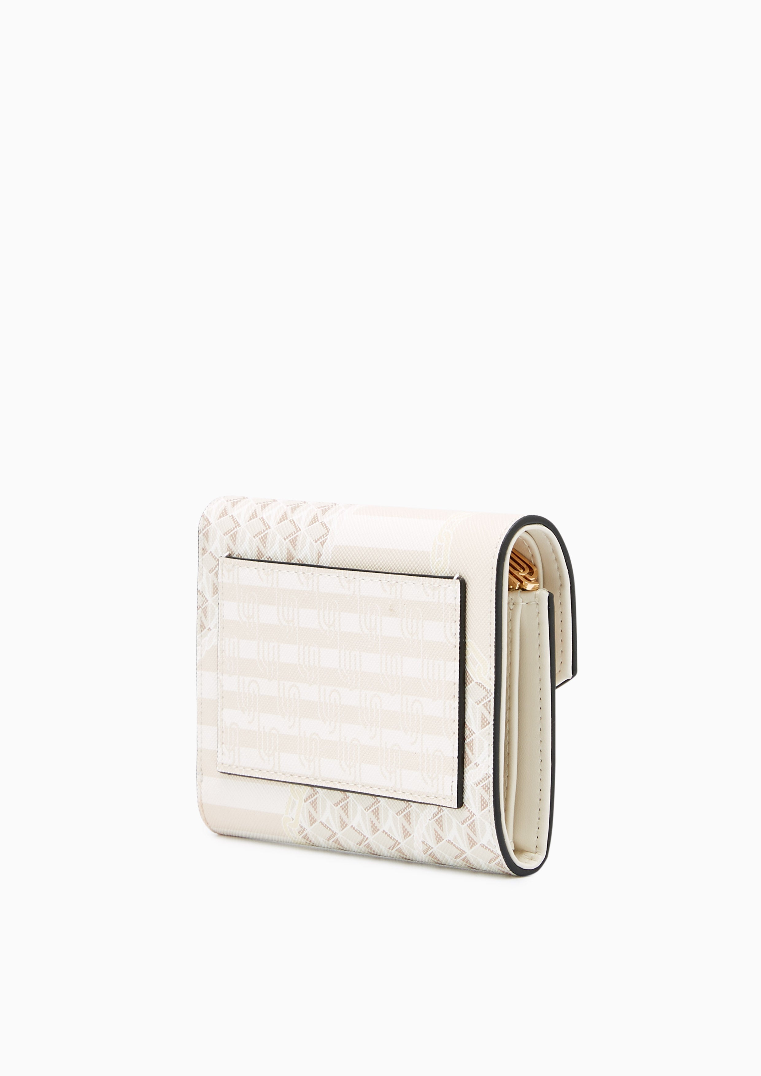 Minyas Infinite Short Wallet Printed Beige