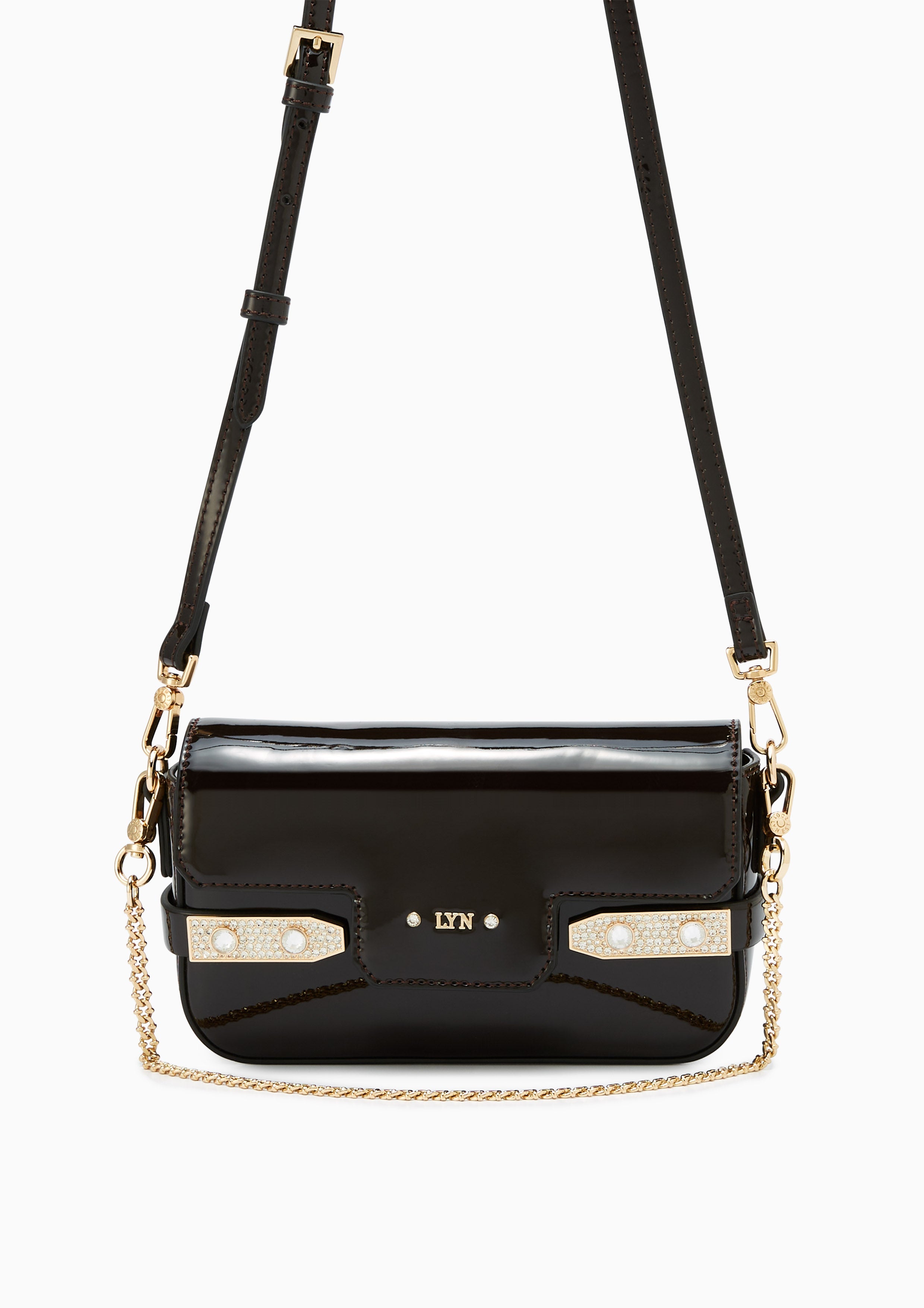 Fineness Karat Mini Crossbody Bag Dark Brown