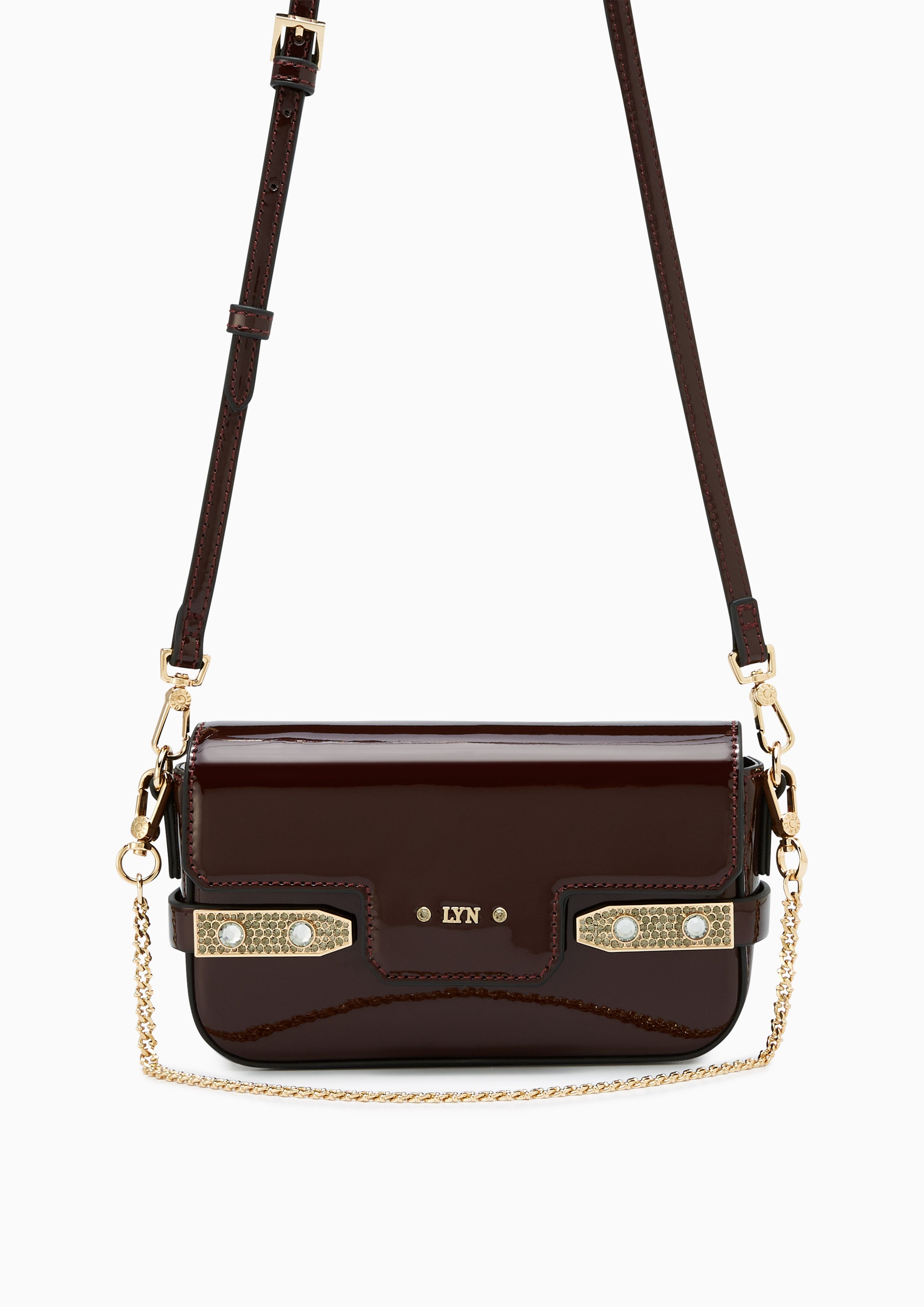 Fineness Karat Mini Crossbody Bag Dark Red