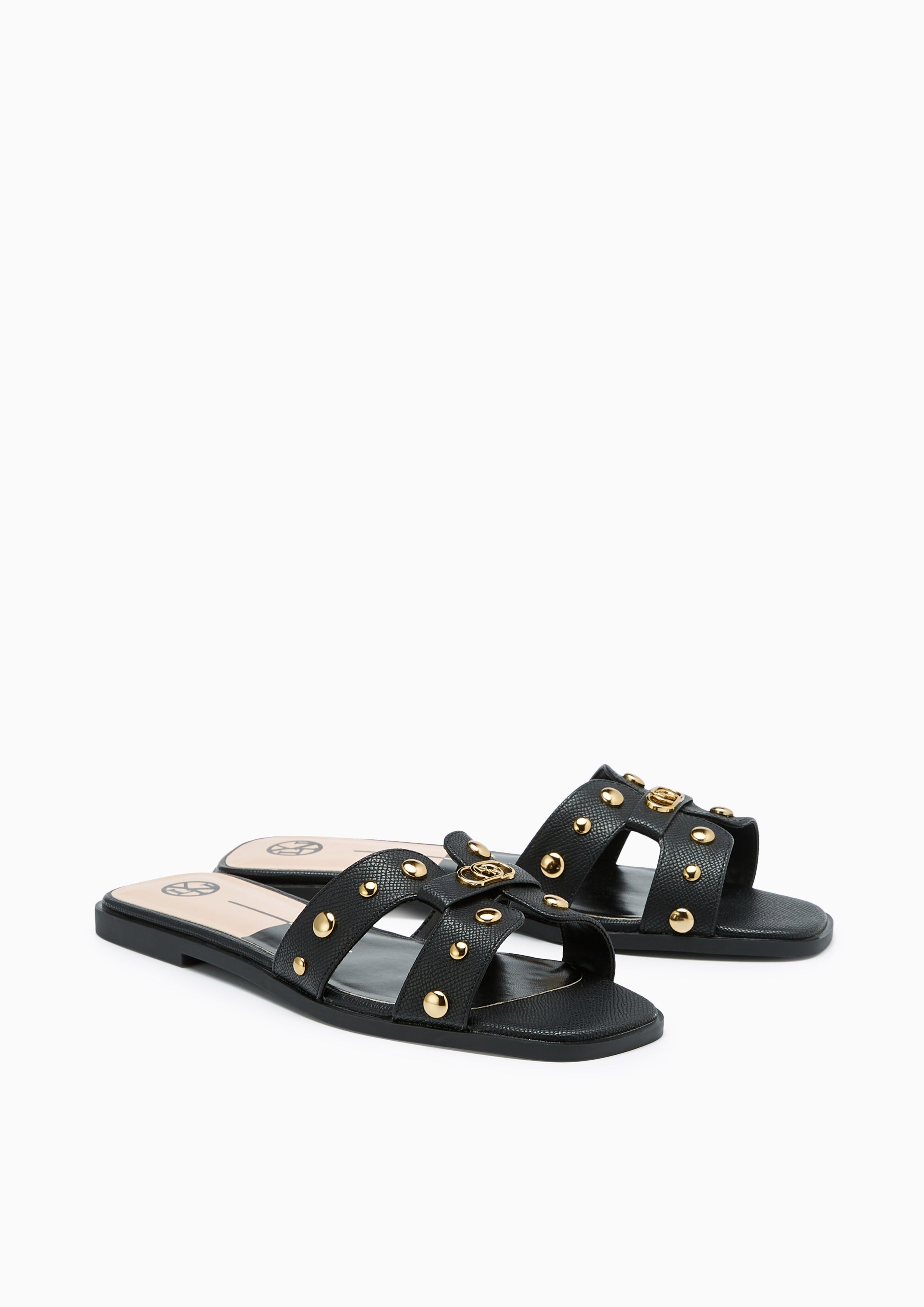 Hey Studs Sandals Black