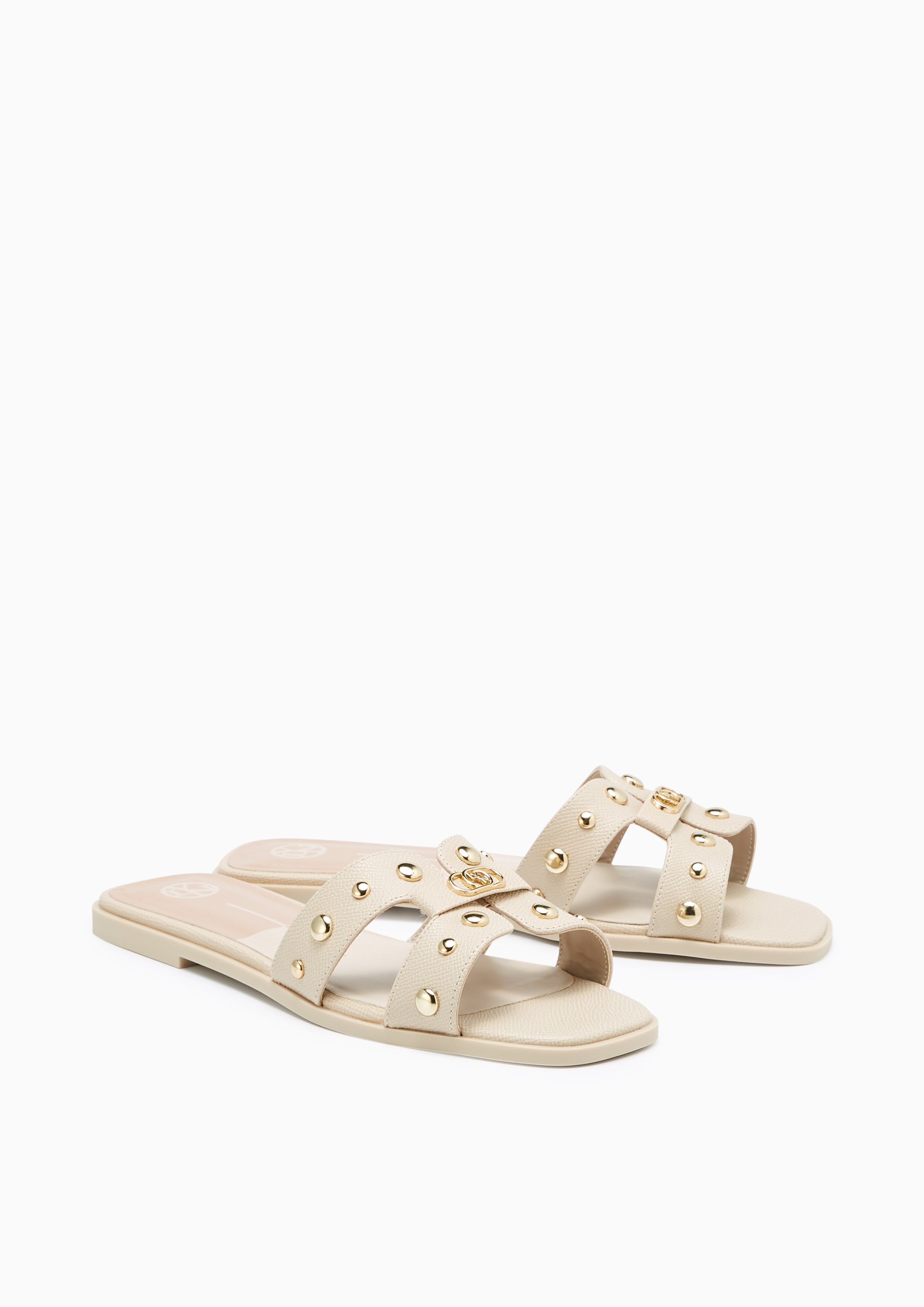 Hey Studs Sandals Ivory