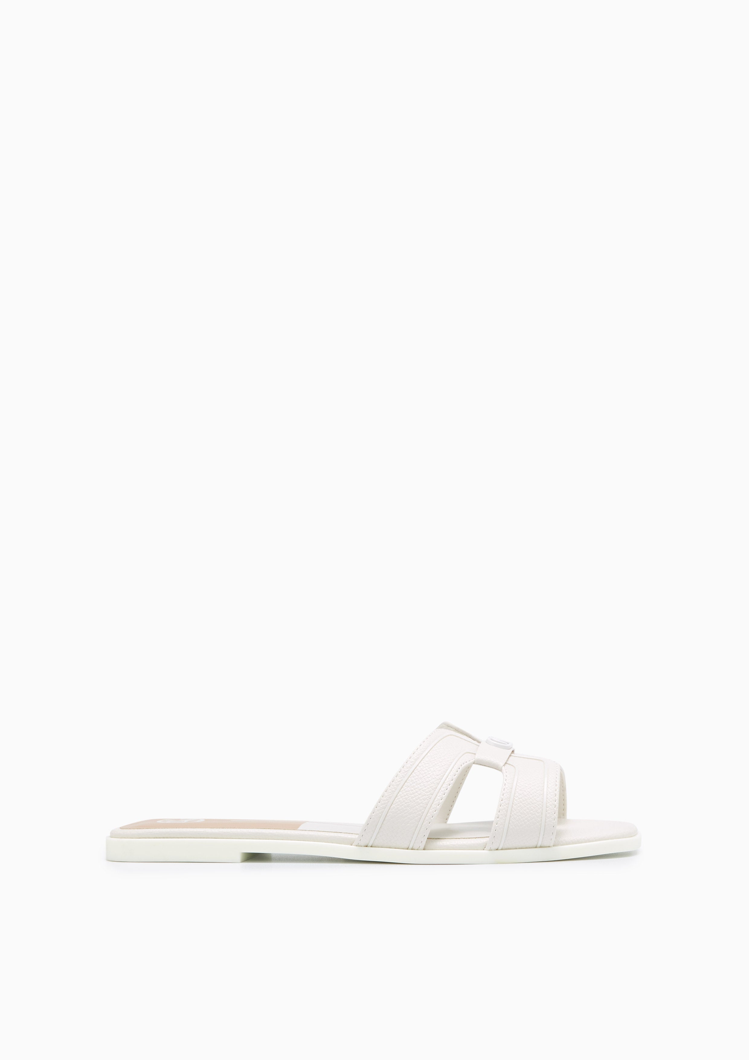 Hey Monotone Flat Sandals White EU 35