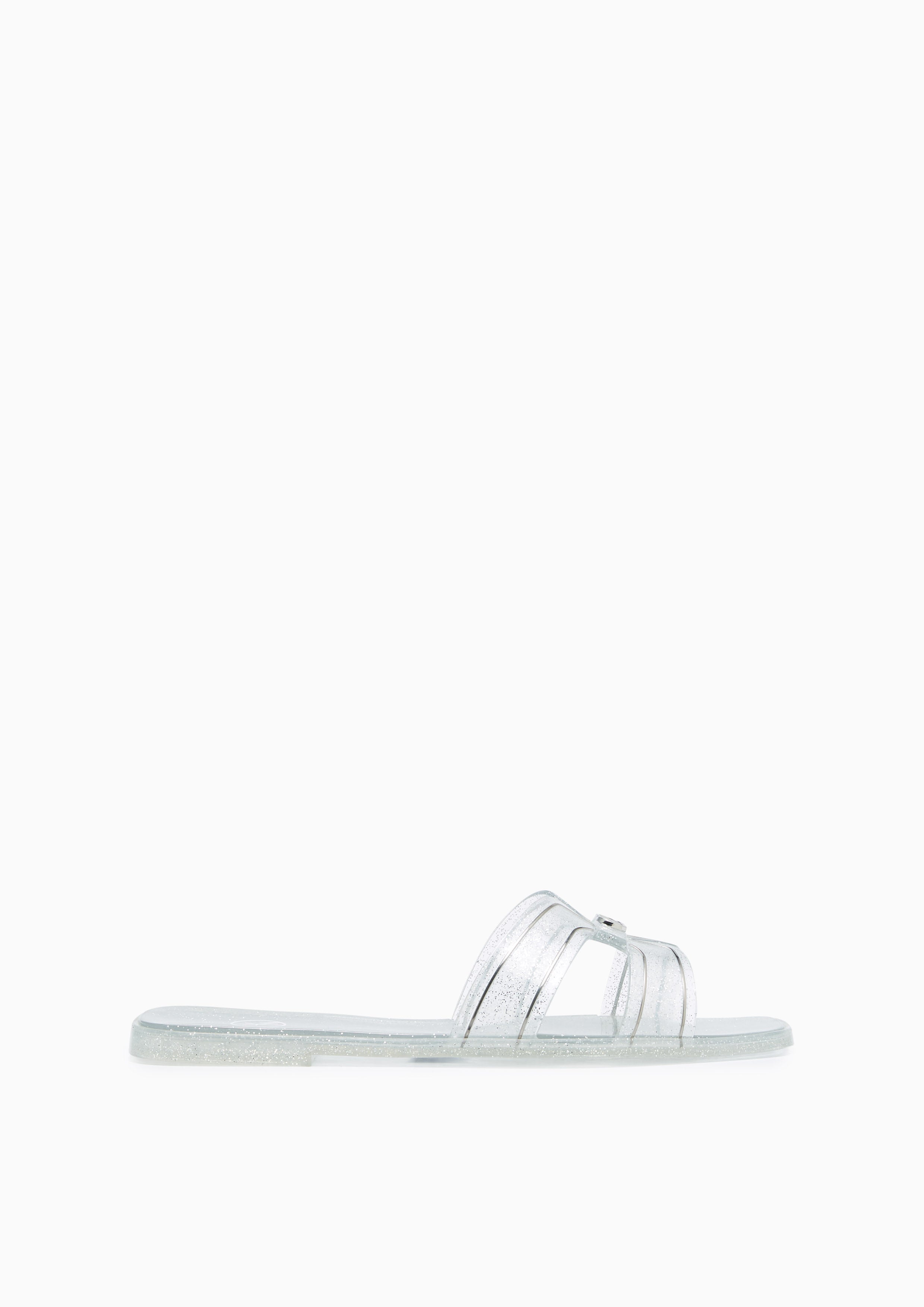 Hey Glitter Flat Sandals Silver